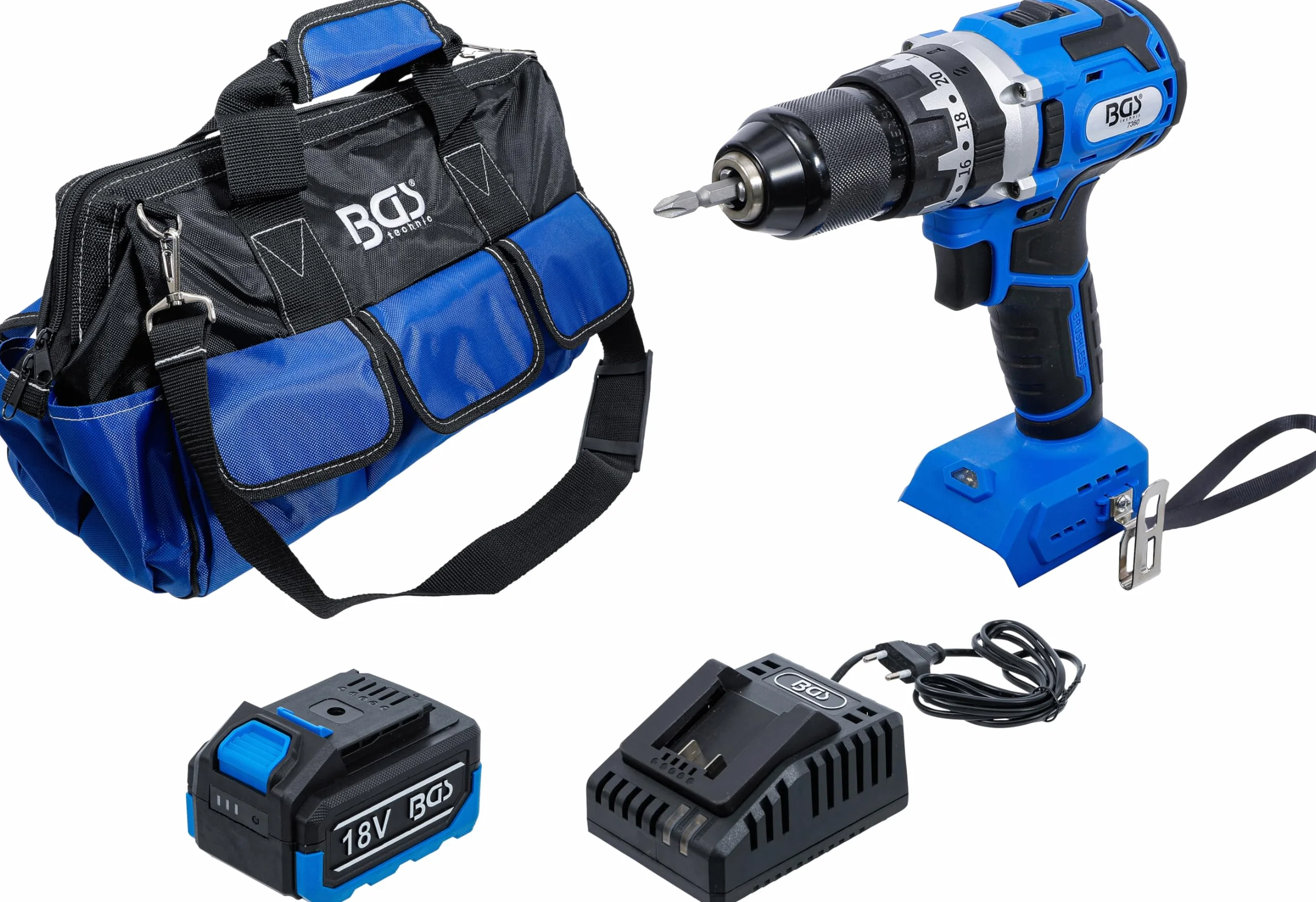 BGS 7397 | Kit avvitatore ad impulsi a batteria | senza spazzole | 65 Nm | 18 V | con accumulatore e caricatore rapido