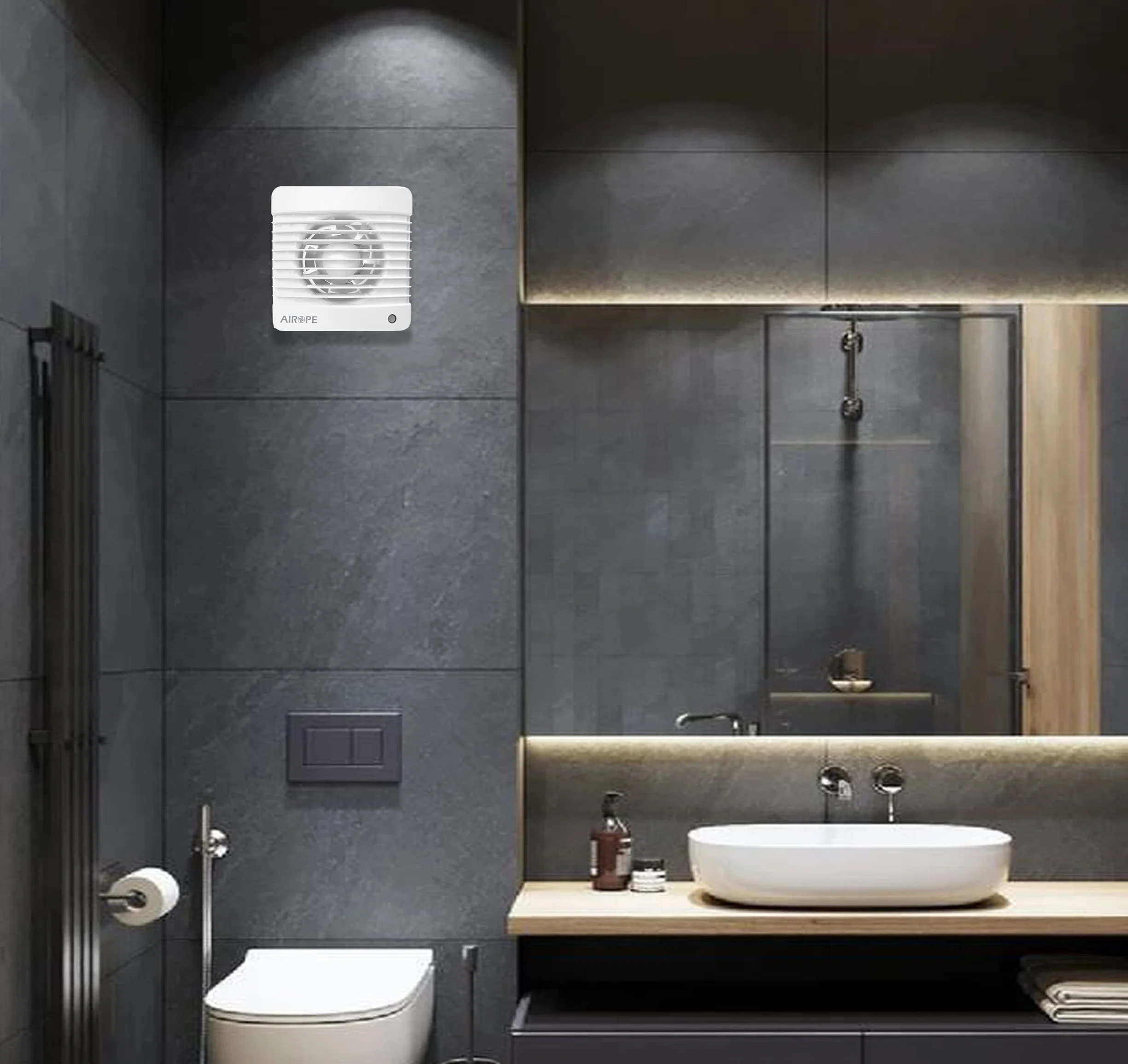Ventola estrazione 100 mm 78 m³/h 7 W silenziosa per bagno cucina ufficio Garanzia 5 anni
