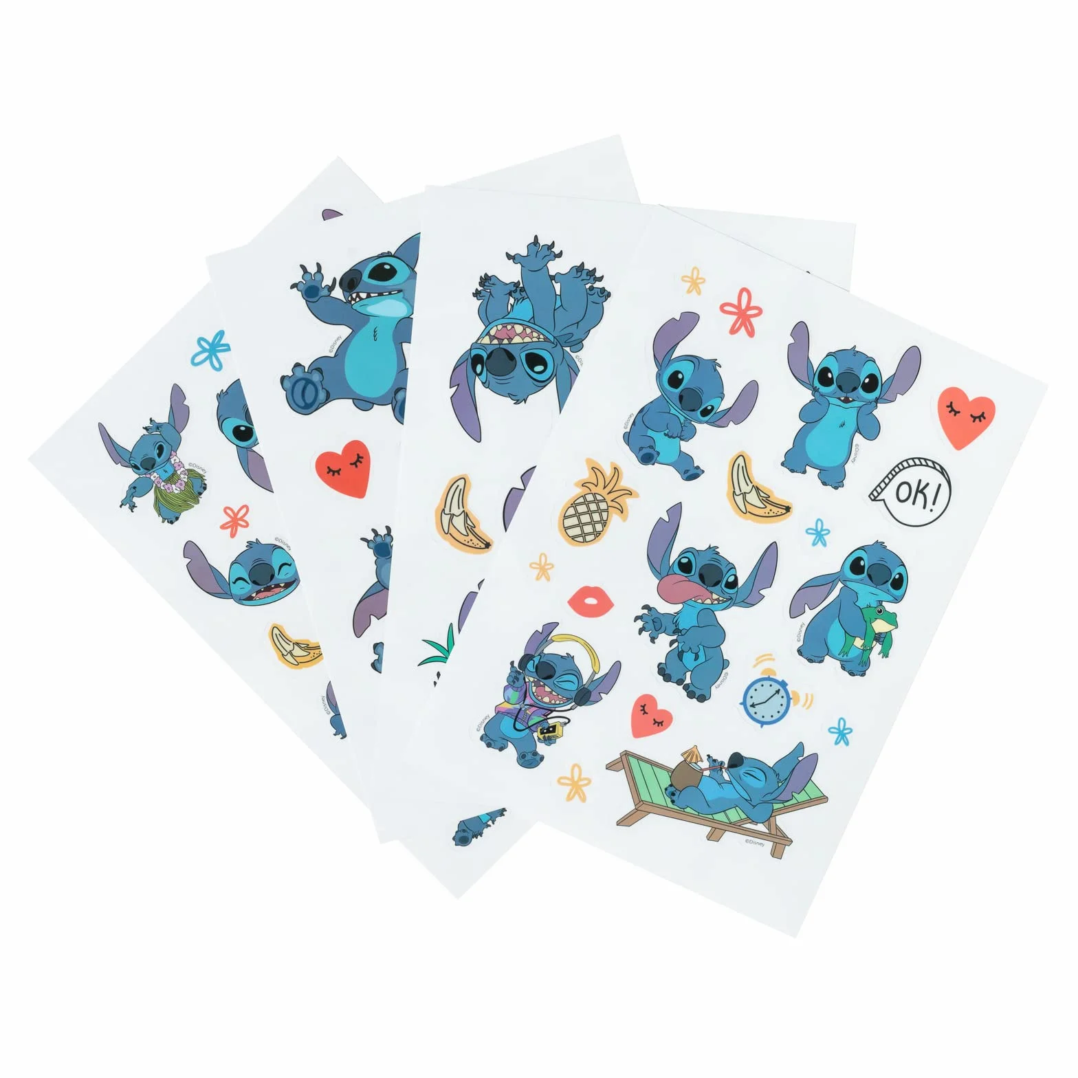 Grupo Erik: Stickers Disney Stitch - Pack di 57 Adesivi Riutilizzabili e Resistenti all'Acqua, Ottimi Come Decorazioni per PC Portatile, Personalizzati o Disney