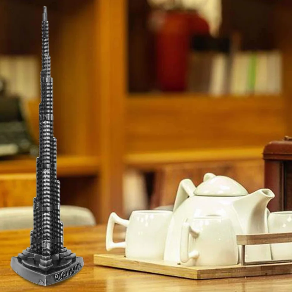 Burj Khalifa Tower Model Metal Miniature Dubai Desktop Decor