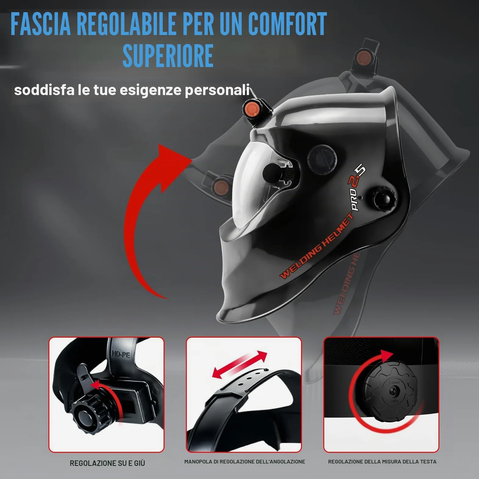 TRQWH Casco di saldatura auto-oscurante e accessori