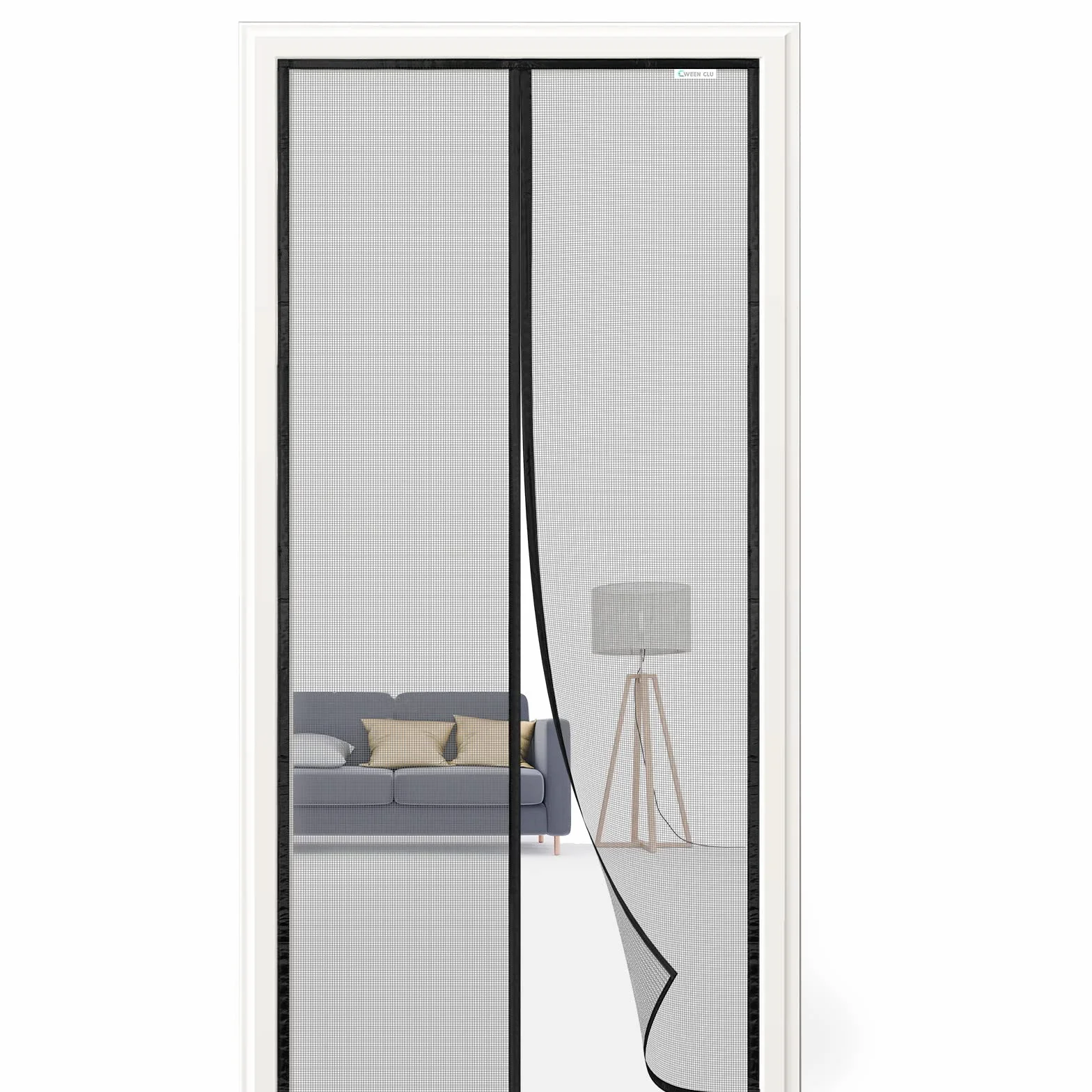 Zanzariera magnetica per porta, 80x230 cm, zanzariera per porta del balcone, non è necessario praticare fori, adatta per porte del balcone, delle finestre, delle terrazze, nero