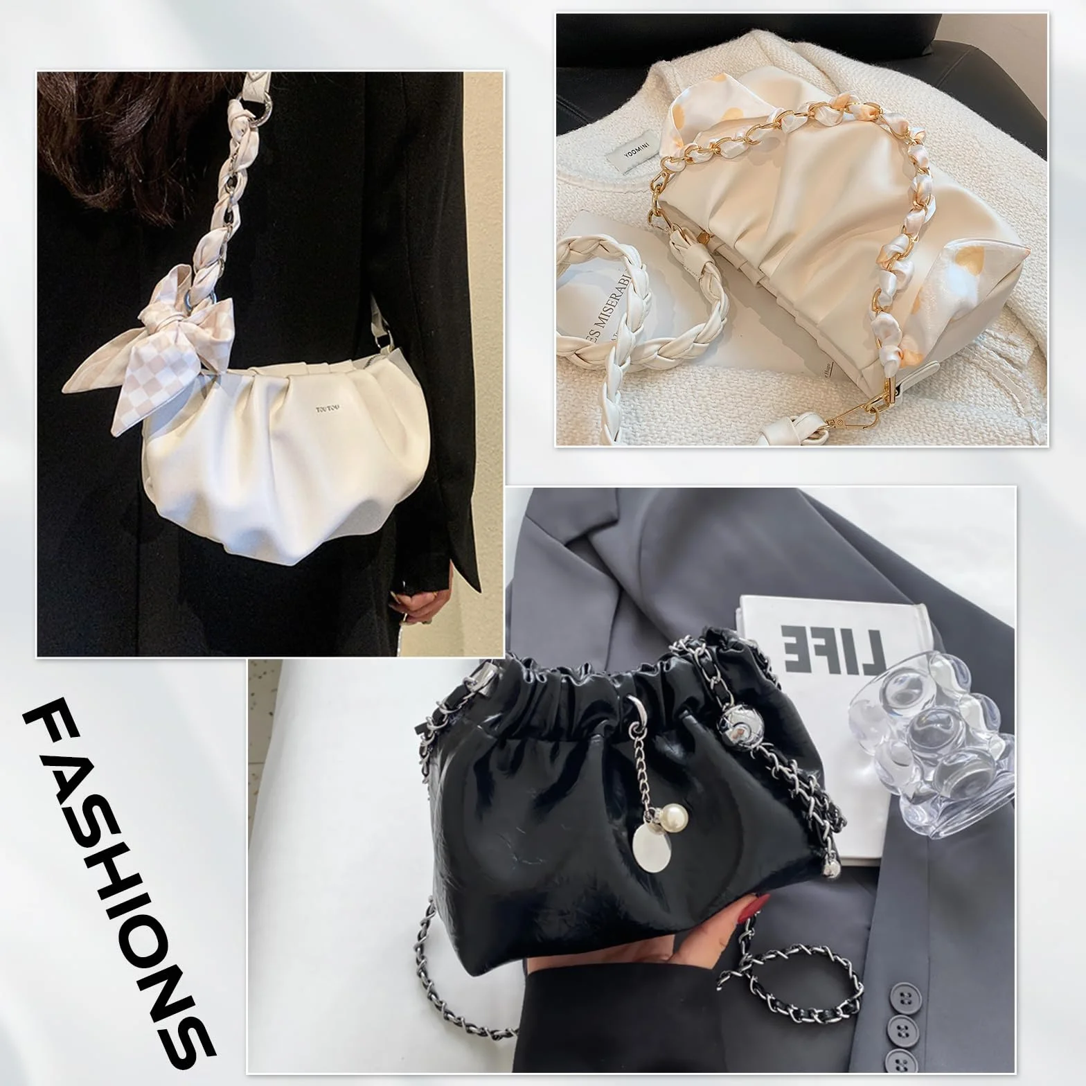 4Pcs Borsa in Alluminio Manico Cornice Kiss Clasp Telaio Interno Tubolare Clic Clac per Borse Fai da Te