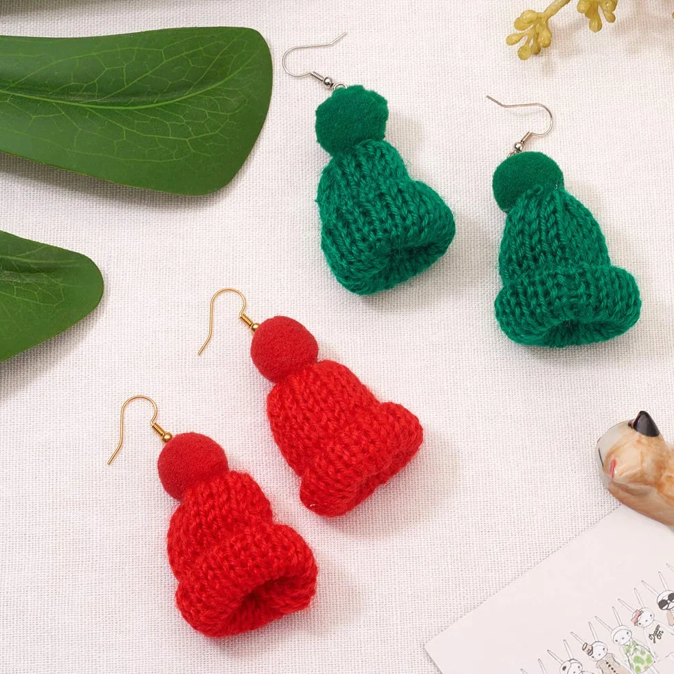 Set di 60 Mini Cappelli A Maglia, Ornamenti per Creare Gioielli Fai da Te
