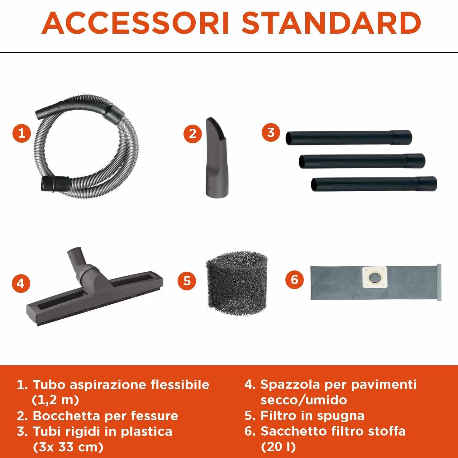 BLACK+DECKER Aspiratore Solidi e Liquidi BXVC20XE 1400 W 20 l