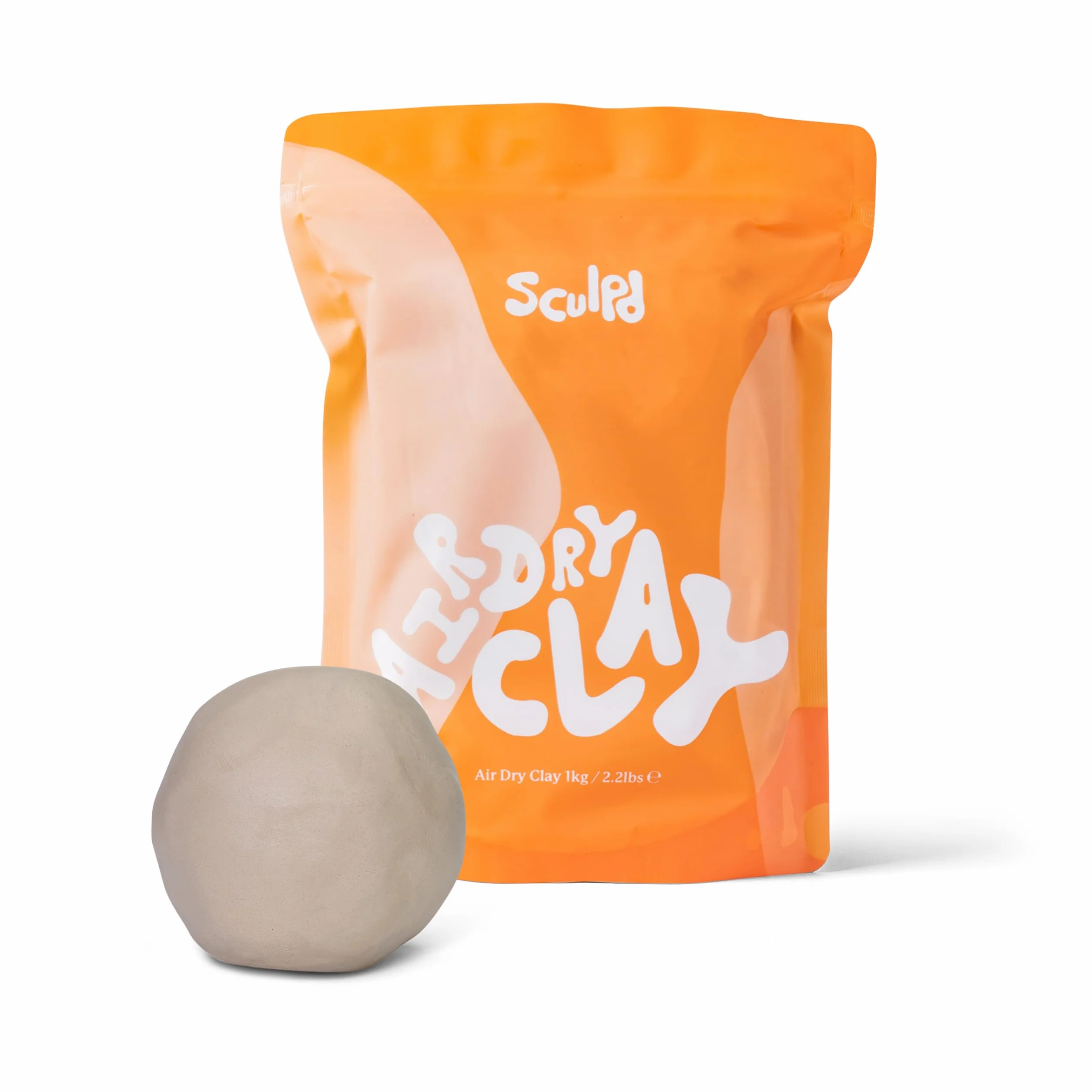 Sculpd Argilla secca all'aria di alta qualità, 1 kg, borsa in ceramica per adulti, argilla da modellare morbida, argilla autoindurente, adatta per progetti artistici e artigianali, ceramica per
