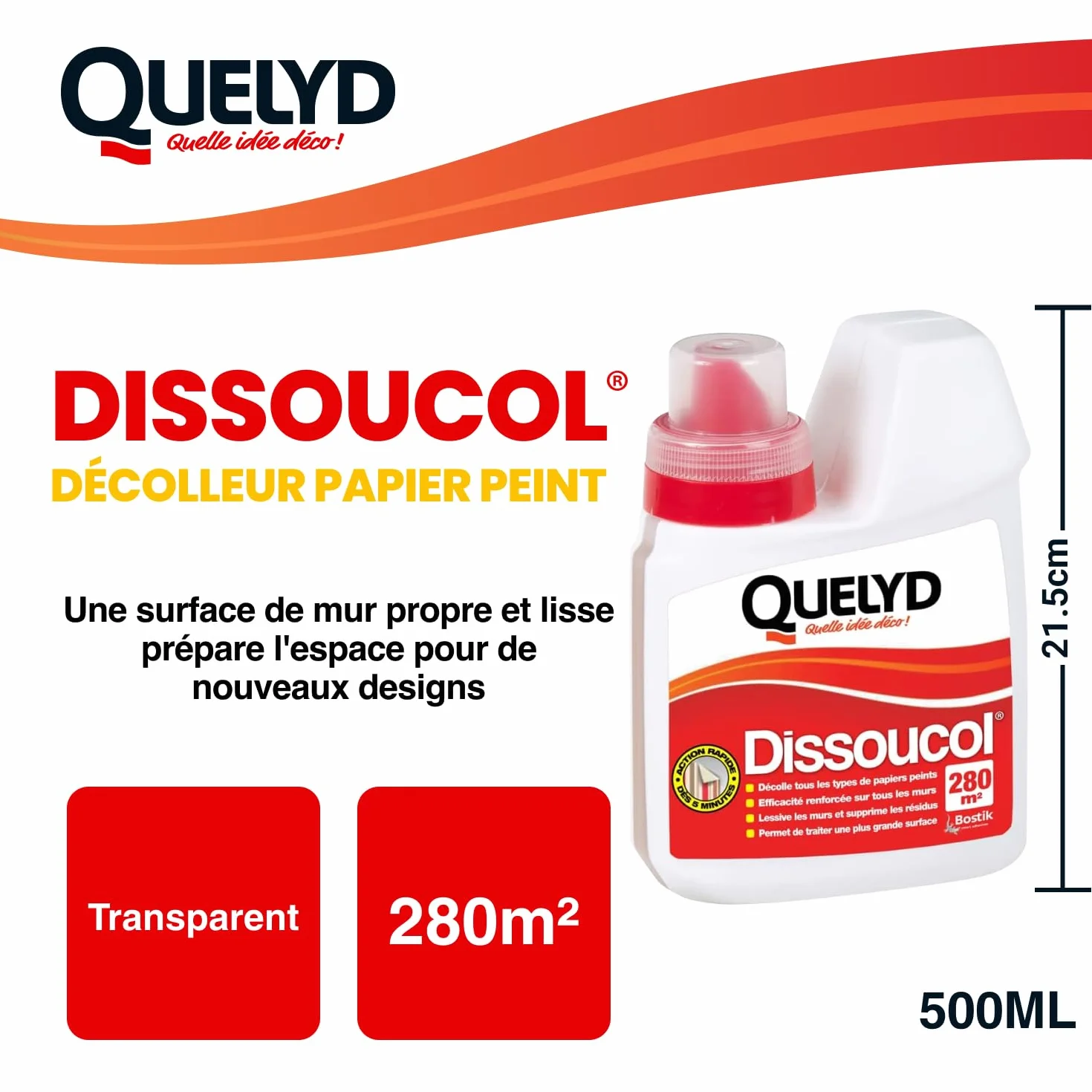 Bostik SA 003205 Dissoucol Stacca parati 500 ml