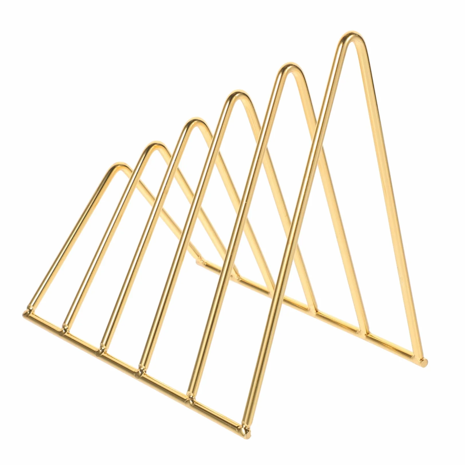 Organizer da Scrivania in Ferro Color Oro Design Semplice e Angoli Arrotondati, Porta Libri e File Leggero e Pratico per Ufficio e Aula