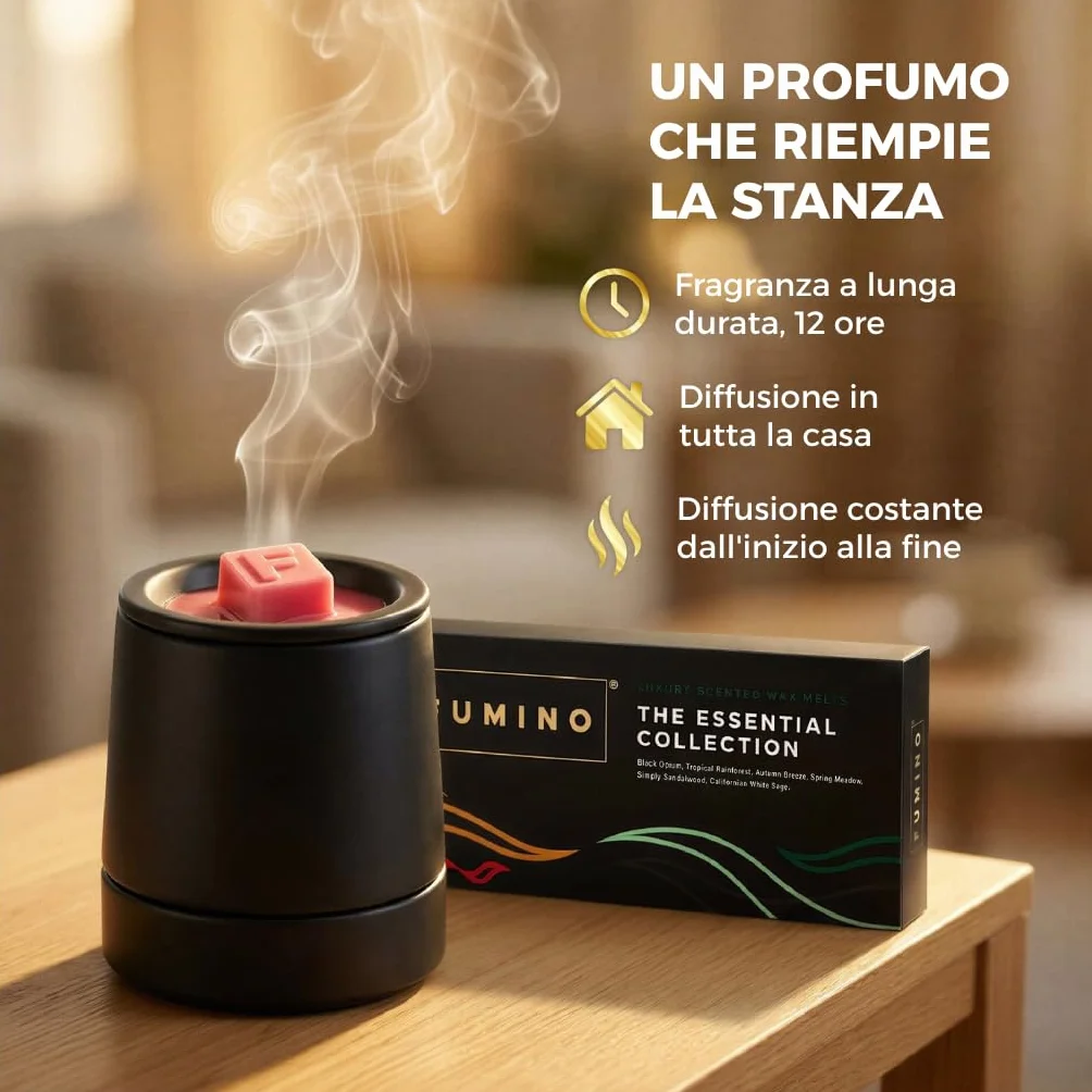 Cera Fresca Profumata da Sciogliere Wax Melt Tart Artigianale Multipack 12 Cere 6 Fragranze con Cera d’Api e Olio di Cocco