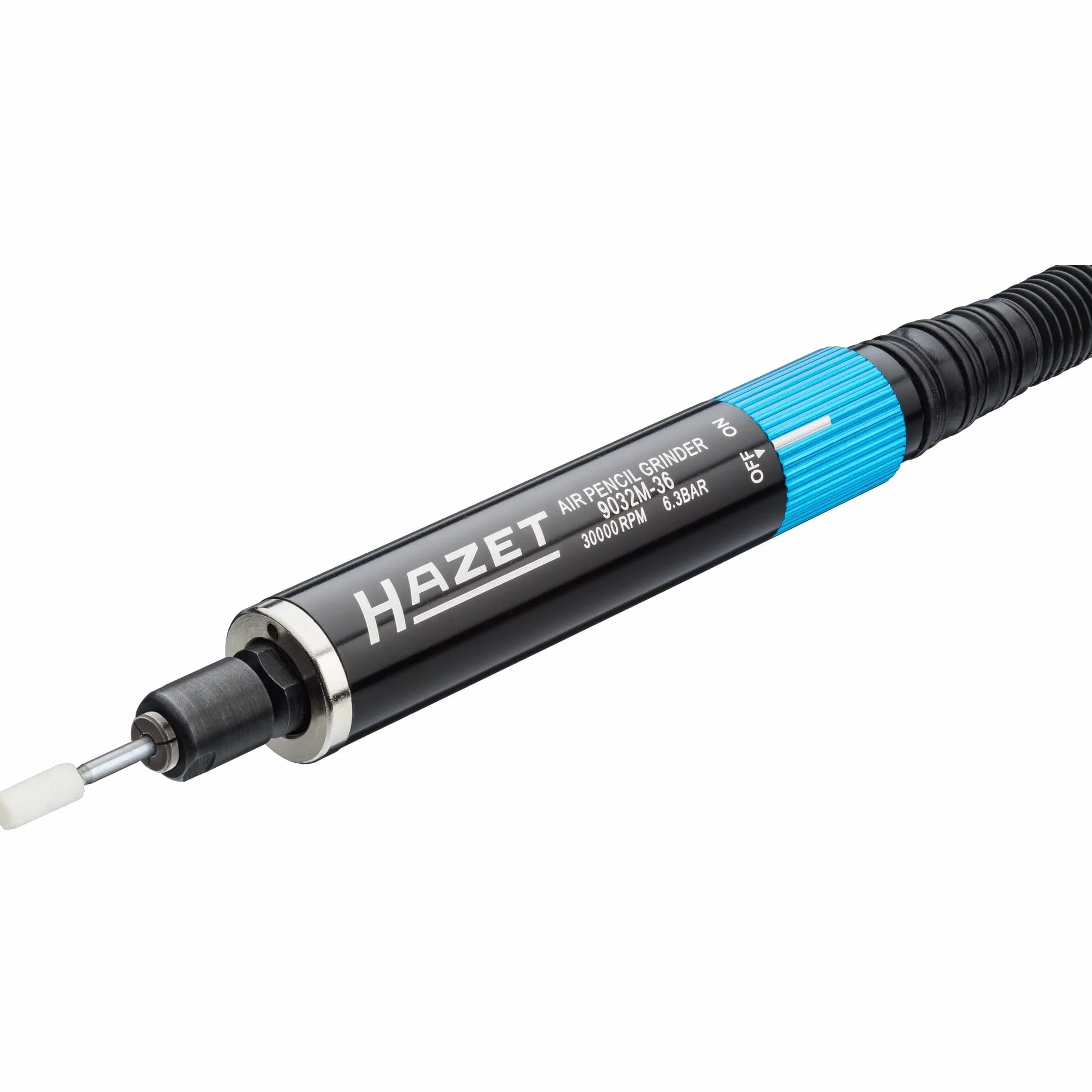 Mini smerigliatrice da banco HAZET 9032M-36 | versione diritta, filettatura interna 12,91 mm (1/4"), incl. tappo di accoppiamento | lavorazione precisa di pezzi in spazi ristretti