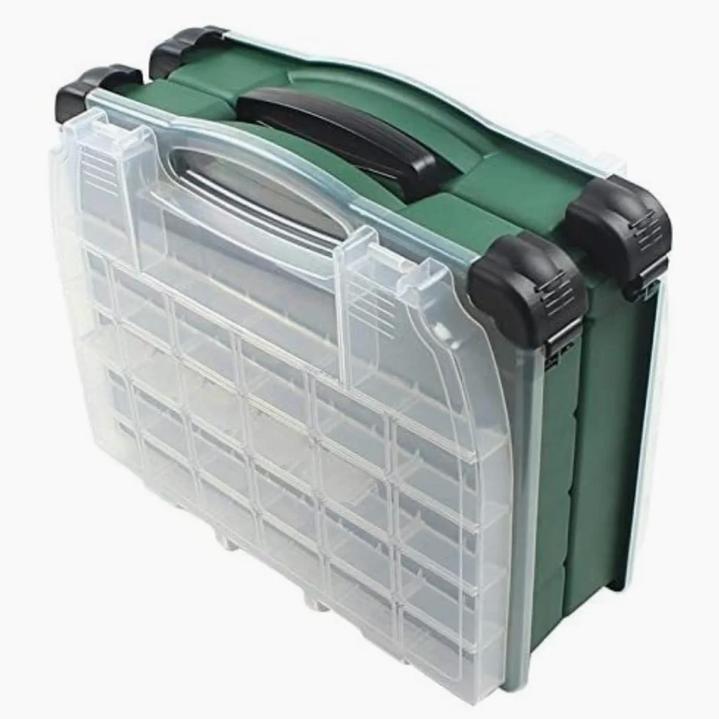 Cassetta Pesca Porta Accessori Scatola Per Attrezzi Da Pesca, Doppia Faccia, Quattro Strati, Multifunzionale, Accessori Esche, Scatole Riporre Gli Ami Valigetta Pesca Portatile