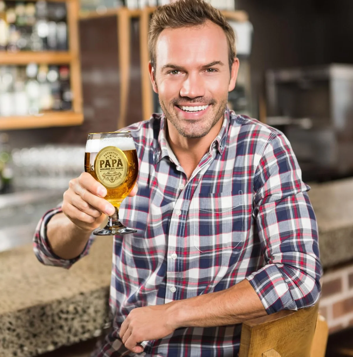 CROWNLY CRYSTAL® Regalo Papà Tazze Personalizzate Bicchieri Birra Idee Compleanno