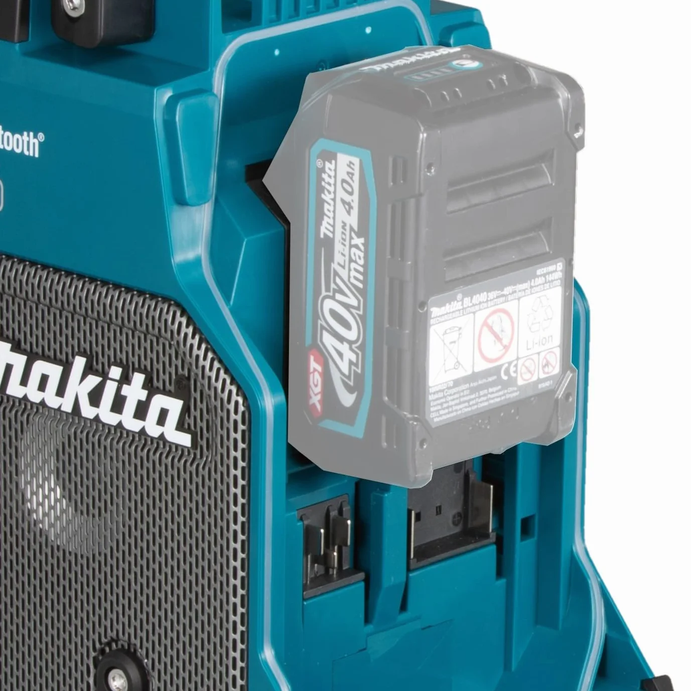 Makita MR007GZ - Radio da cantiere, 18 V-40 V max. (senza batteria, senza caricatore), petrolio