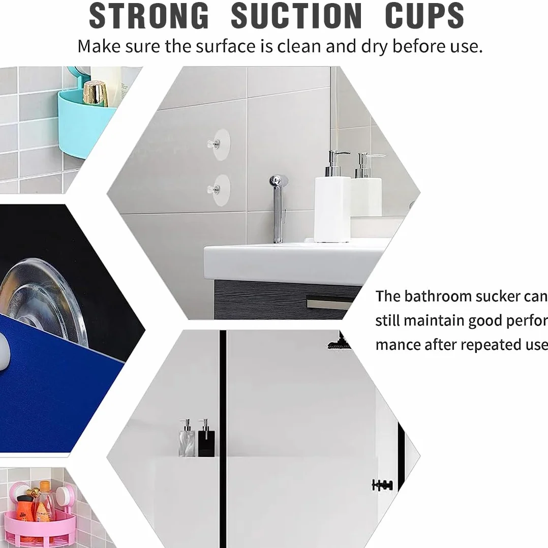 Ventosa,6Pcs 40mm con Dado M4 Ventose Plastica per Vetro in Bagno Cucina Ganci con Ventosa Trasparente per Parasole Auto e Appendere Piccoli Oggetti