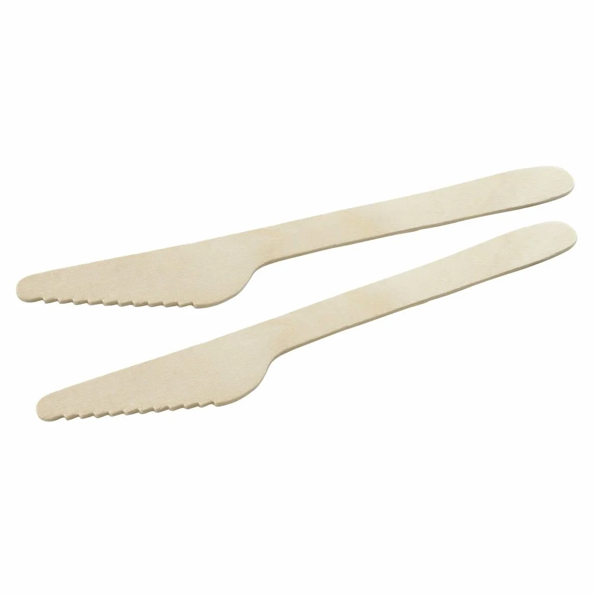 Fackelmann Set di 30 coltelli monouso in legno FSC biodegradabili 16,5 x 2,5 cm