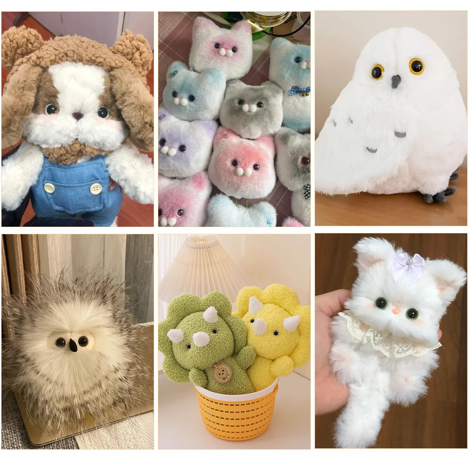 Occhi per Amigurumi 15 mm e 18 mm Occhi per Pupazzi 36 Pezzi Occhi a Bottone in Plastica con Rondella Coloré Occhi Glitterati per Peluche Orsacchiotto DIY Bambole