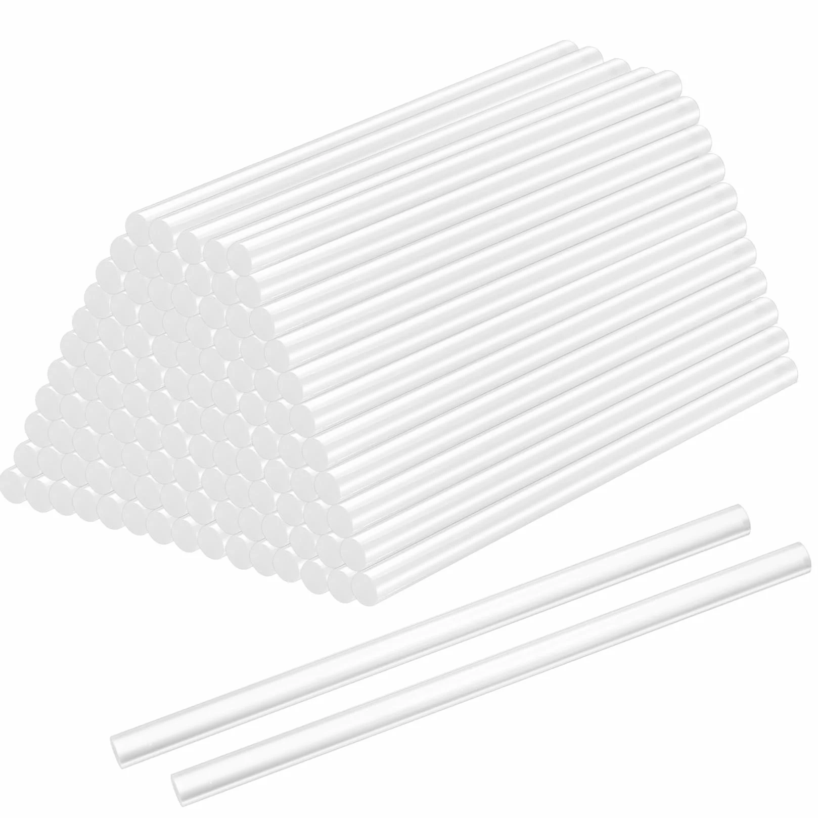 124 Pz Stick Colla a Caldo 7mm x 150mm, Bastoncini per Pistole a Colla, Stick di Colla a Caldo Trasparenti ad Asciugatura Rapida, Bastoncini di Colla per Pistola, Fai da Te, Riparazione, Fissaggio