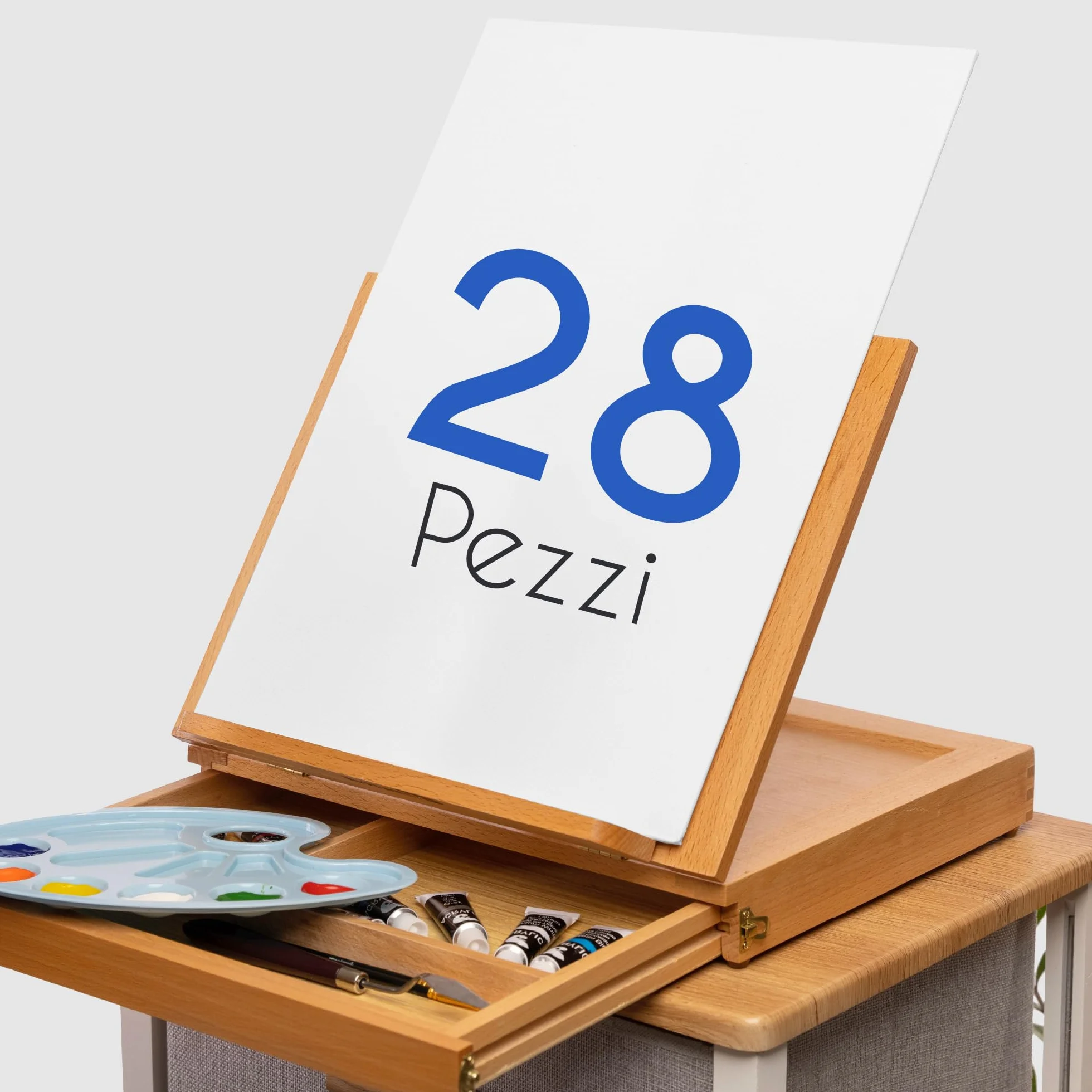 Zenacolor Tela per Dipingere - Set di 28 Tele per Dipingere Multidimensionale 13x18, 20x25, 24x20 30x40 - Canvas 100% Cotone - 28 Telo Pittura per Colori Acrilici, ad Olio, Tempere