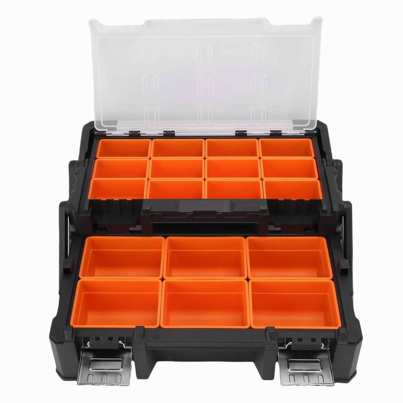 Organizer per piccole parti 18 scomparti Cassetta degli attrezzi elettronica multifunzionale Viti Dadi Bulloni Punte da trapano Terminali per cavi Garage RV