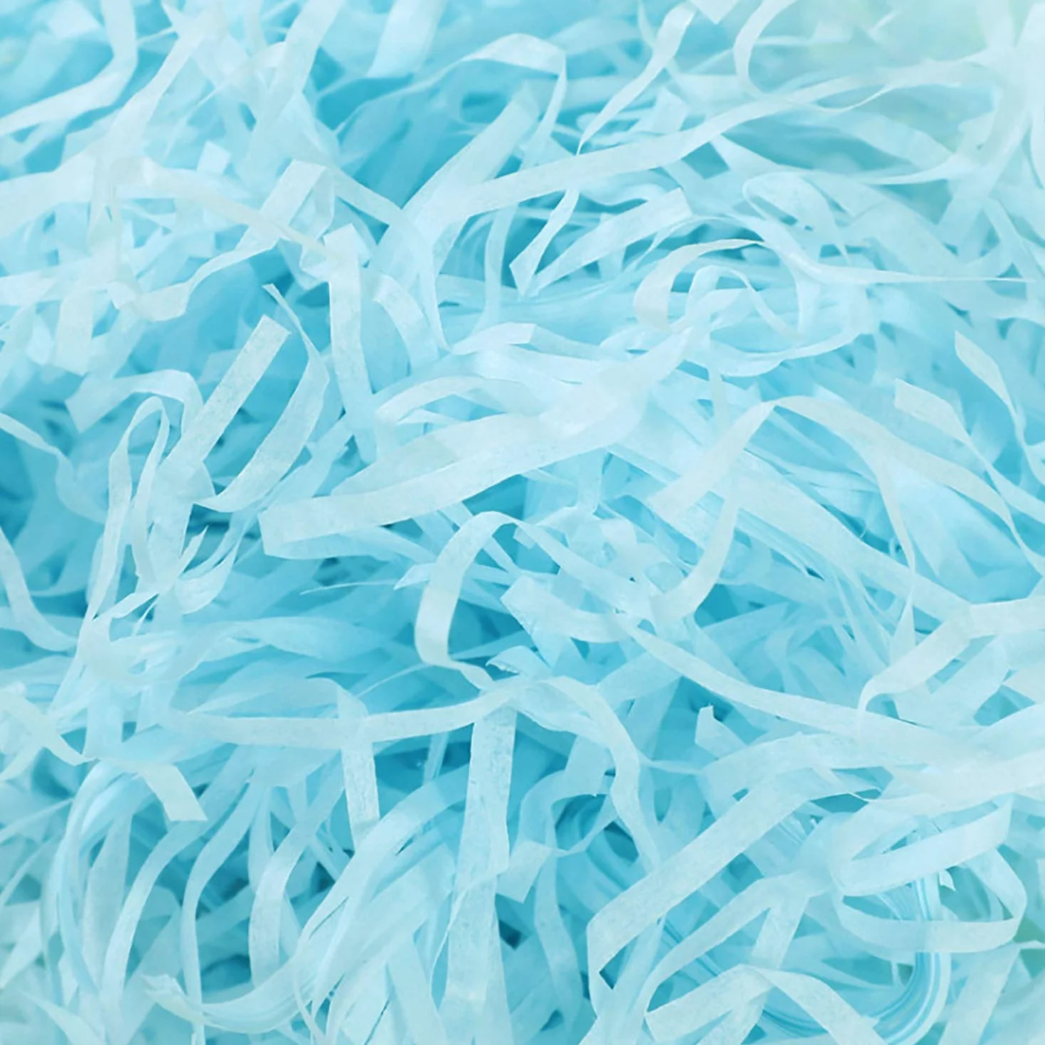 TSHAOUN 100 Grammi di Carta Velina Tagliuzzata Kraft tagliuzzata Raffia Cestino, Brandello Cesto Regalo Imballaggio di Riempimento Carta per Confezioni Regalo Decorazione Forniture per Feste (Blu)