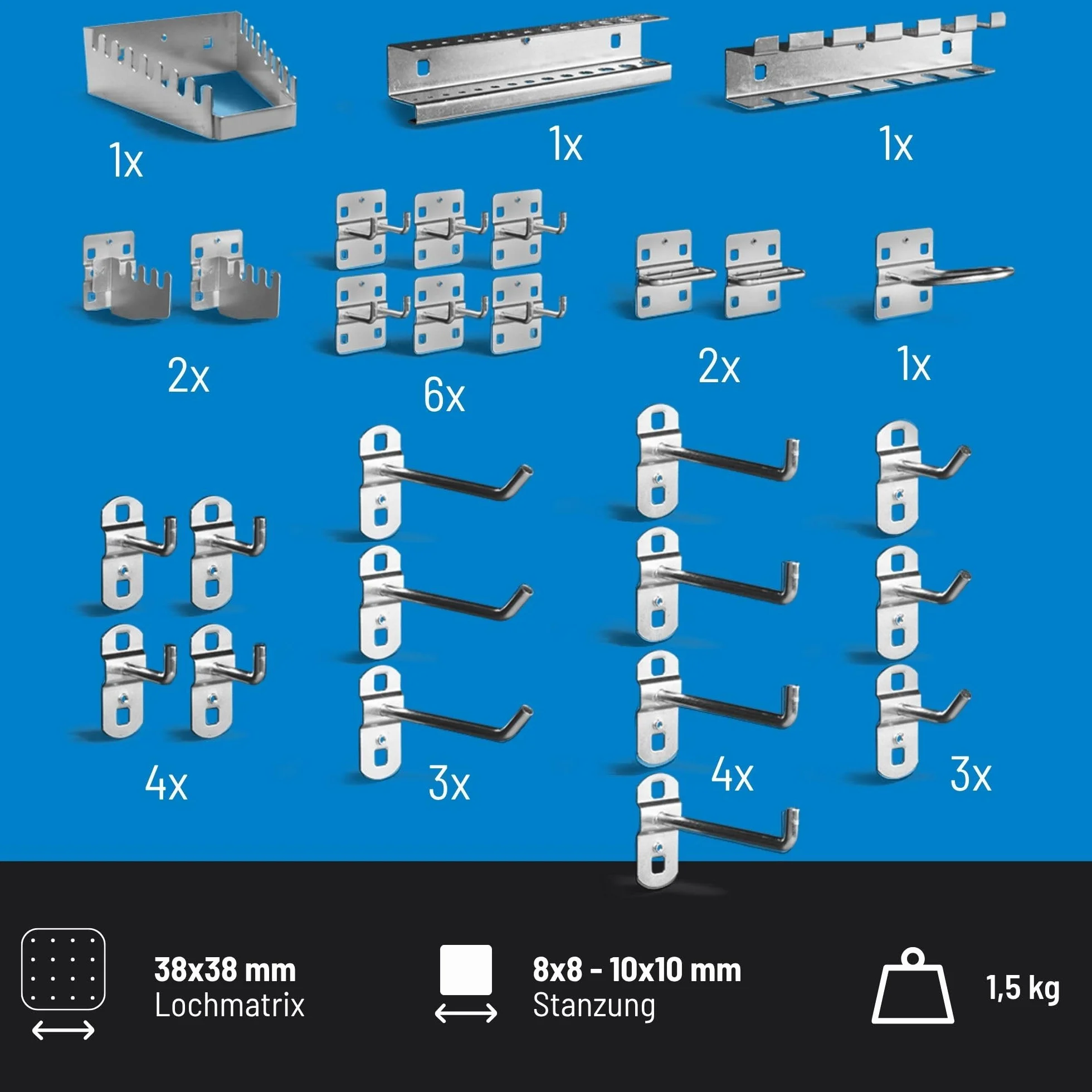 Güde Supporto assortimento di utensili, 28 pezzi
