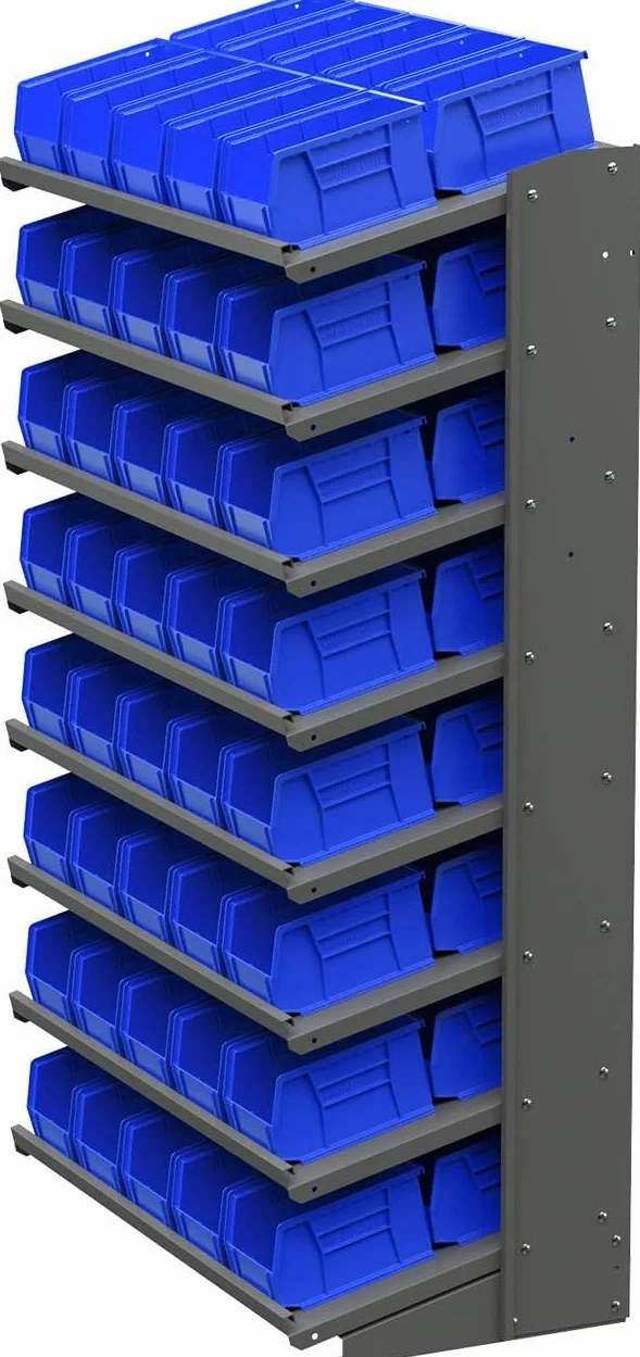 Akro-Mils 30237 AkroBins Plastic Storage Bins, Stackable, 23,5x15,2x12,7 cm, Blue, 12-Pack