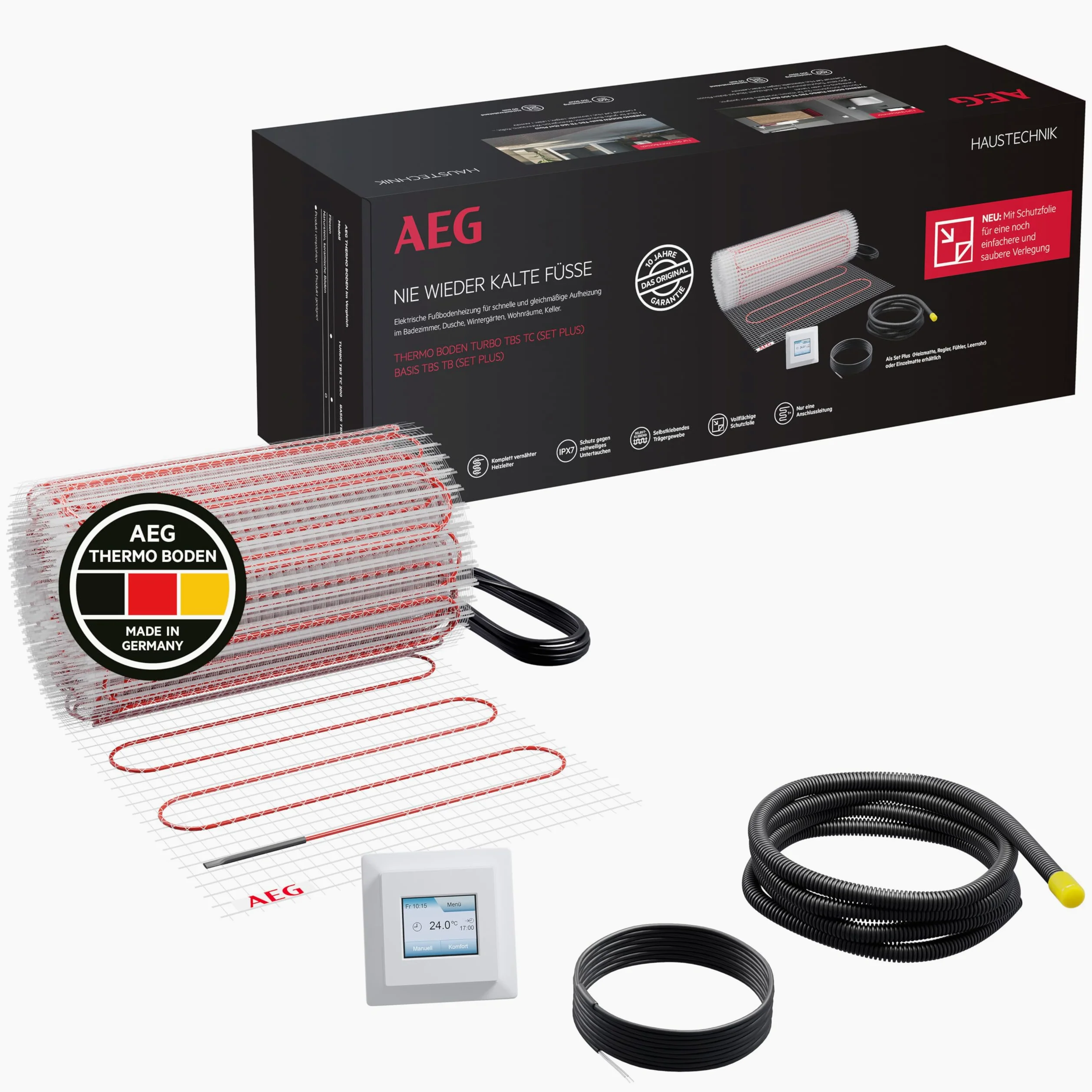 AEG Riscaldamento elettrico a pavimento, set completo 4 m², 200 W/m², piano termico Turbo TBS TC 200/4 Set Plus, 205821