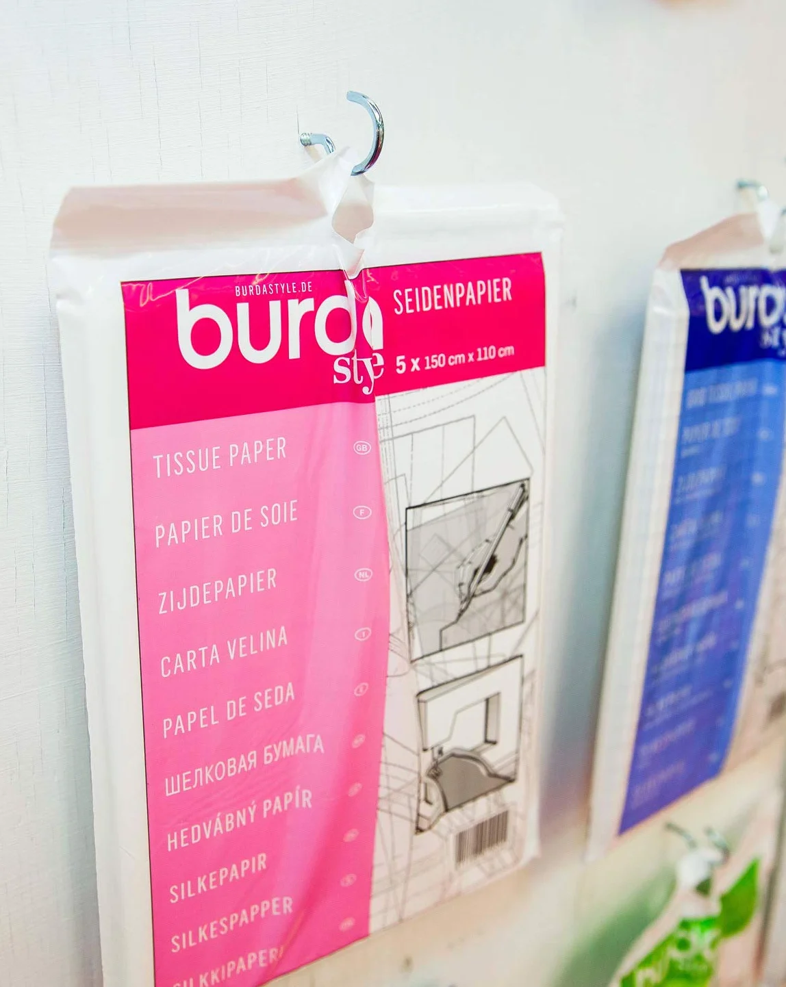 Burda 2Gtis-Carta velina per sarti, 110 x 150 cm, Rosa
