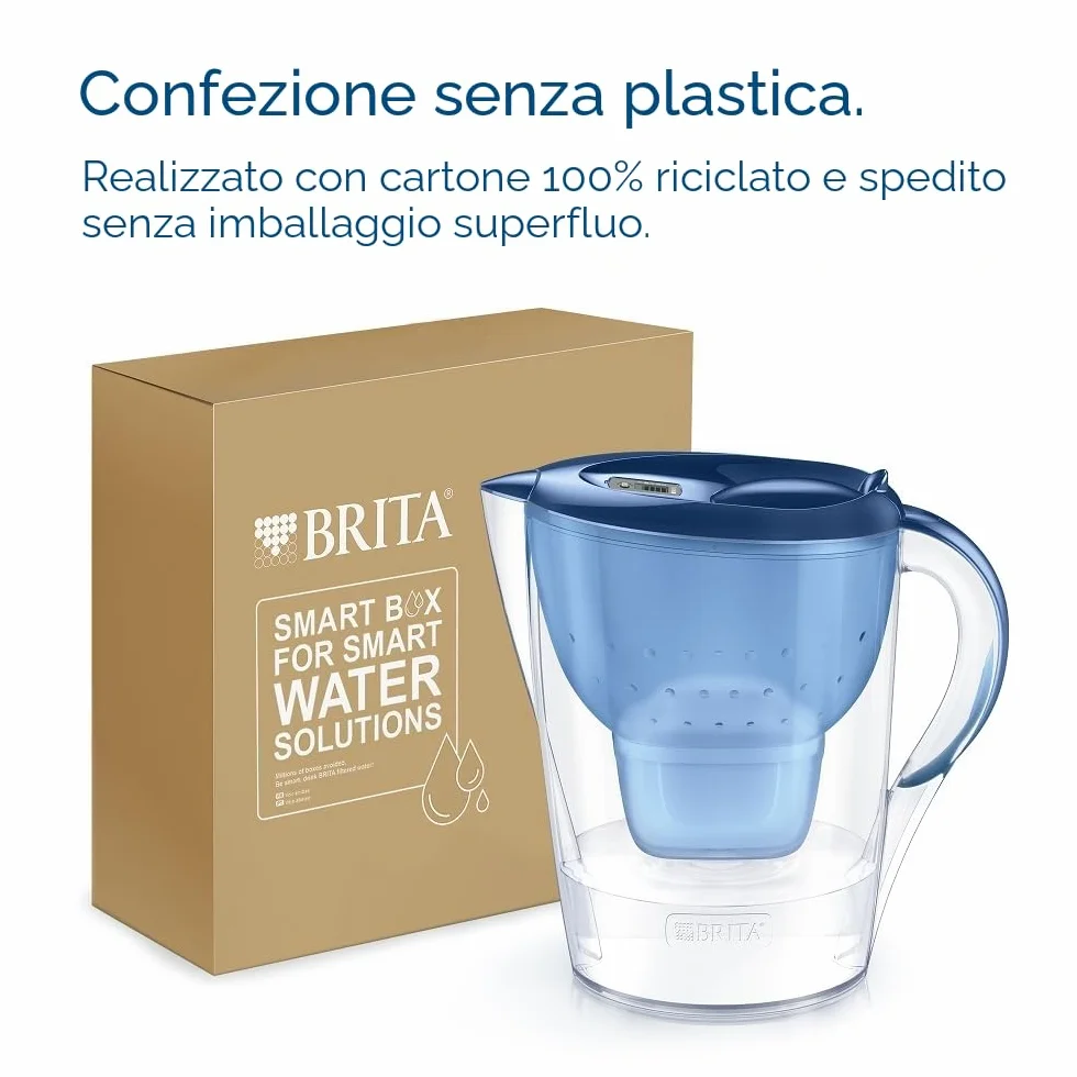 BRITA Marella XL Caraffa Filtrante Blu 3,5 l con MAXTRA PRO All-in-1 LTI Digitale