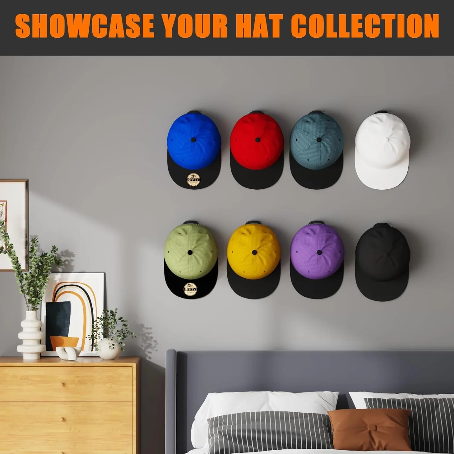 Portacappelli da parete adesivi 12 pezzi gancio cappello senza perforazione con viti