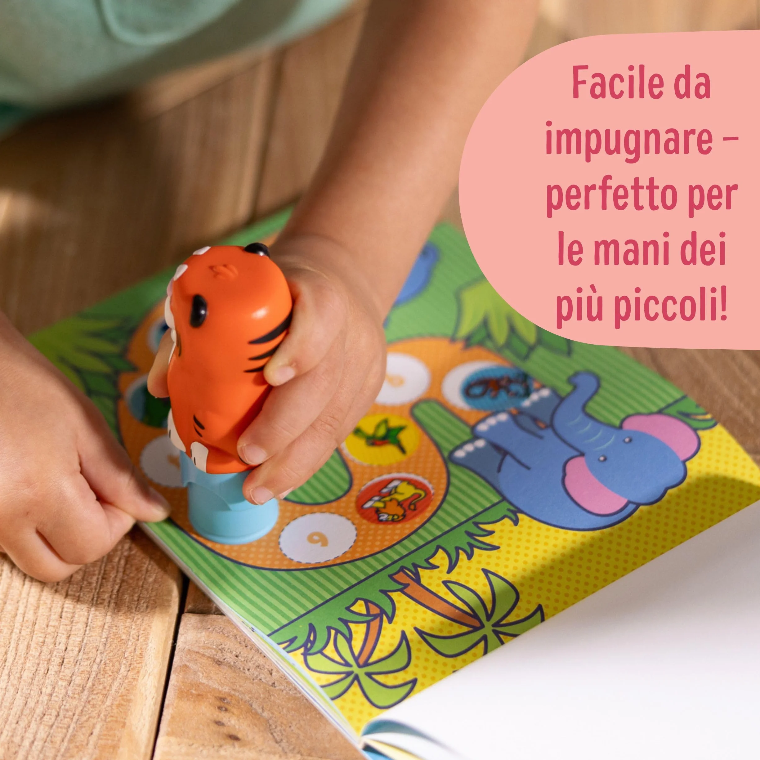 Melissa & Doug Sticker WOW! Timbratore di Adesivi e Blocco Attività di 24 Pagine con 300 Adesivi - Tigre, Gioco Educativo per Lavoretti Artistici, Bambini, 3+ Anni - Certificati FSC