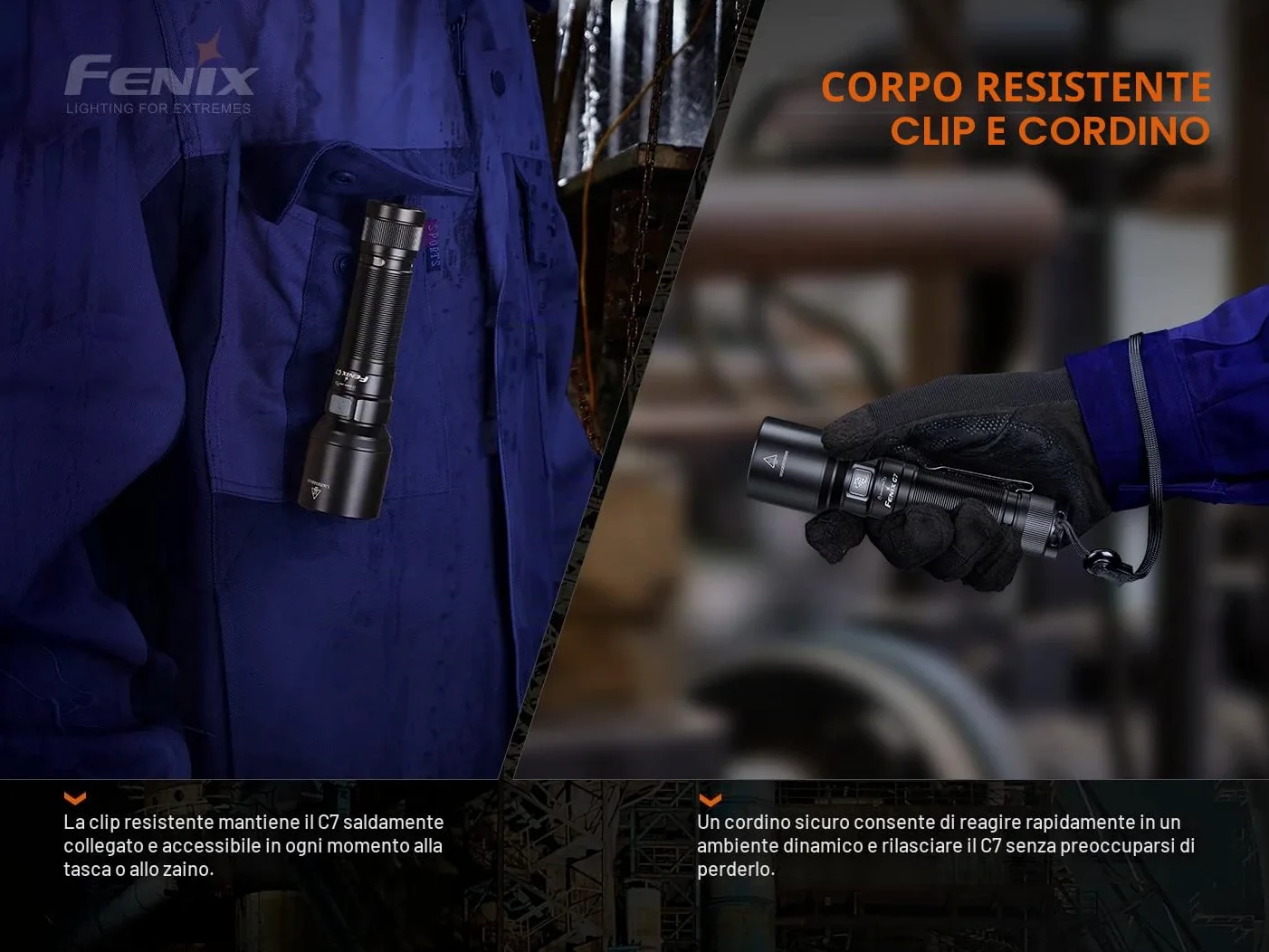 Fenix - Torcia rcaricabile C7 da 3000 Lumen