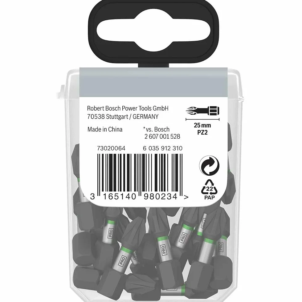 Bosch Atornillar impacto_Caja Tic-Tac 25 puntas Impact Pz2 25mm