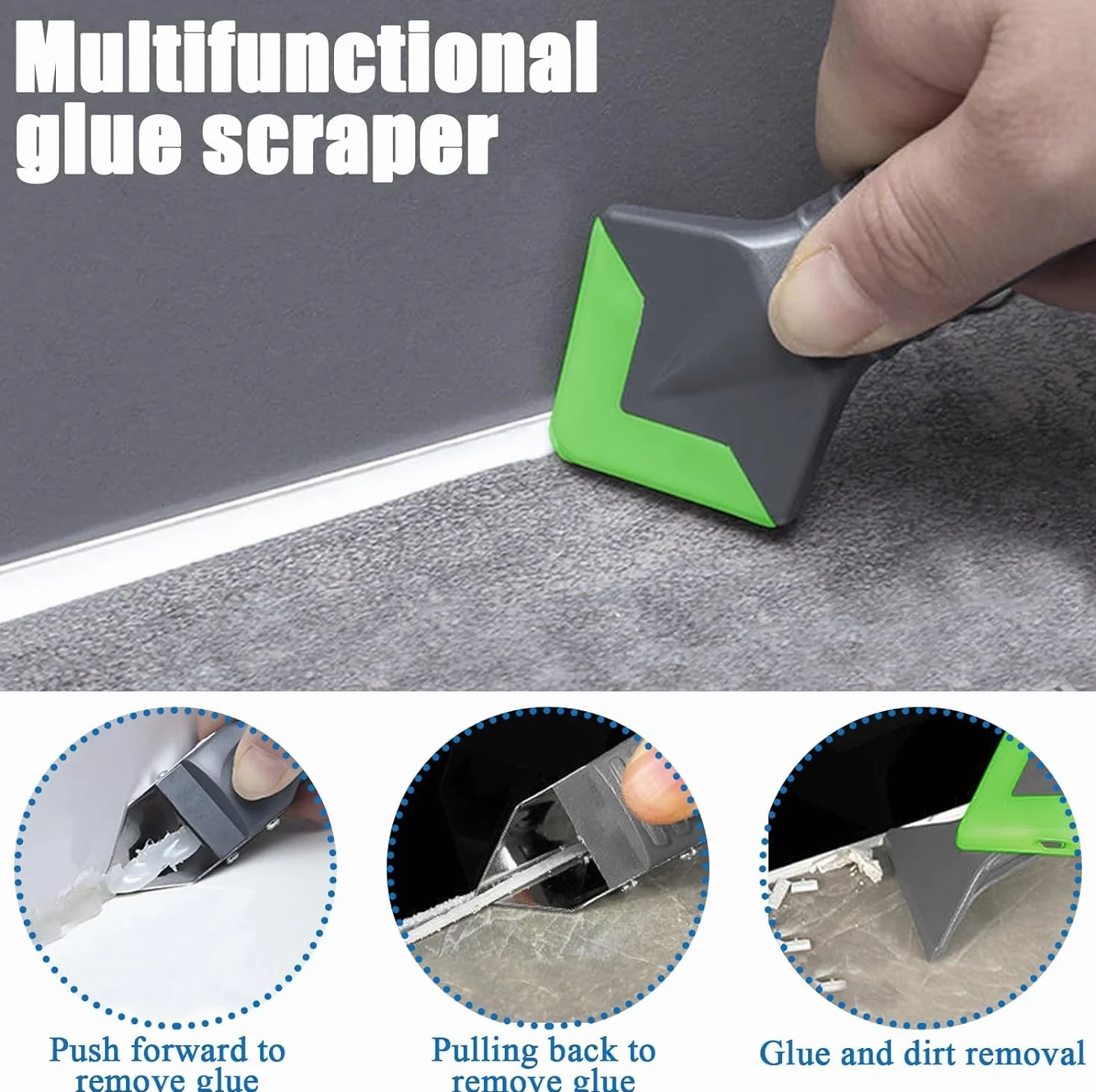 Collazoey 7-in-1 Strumento per Calafataggio, Kit di Strumento di Sigillante, Spatola per Silicone Sigillante, Raschietto Silicone, per Cucina Bagno Pavimenti