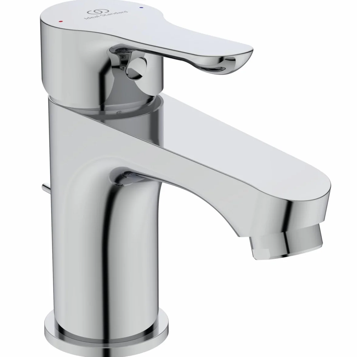 Ideal Standard Miscelatore lavabo Alpha, con scarico, rubinetto a risparmio idrico, sistema di montaggio rapido Easy Fix – Cromato