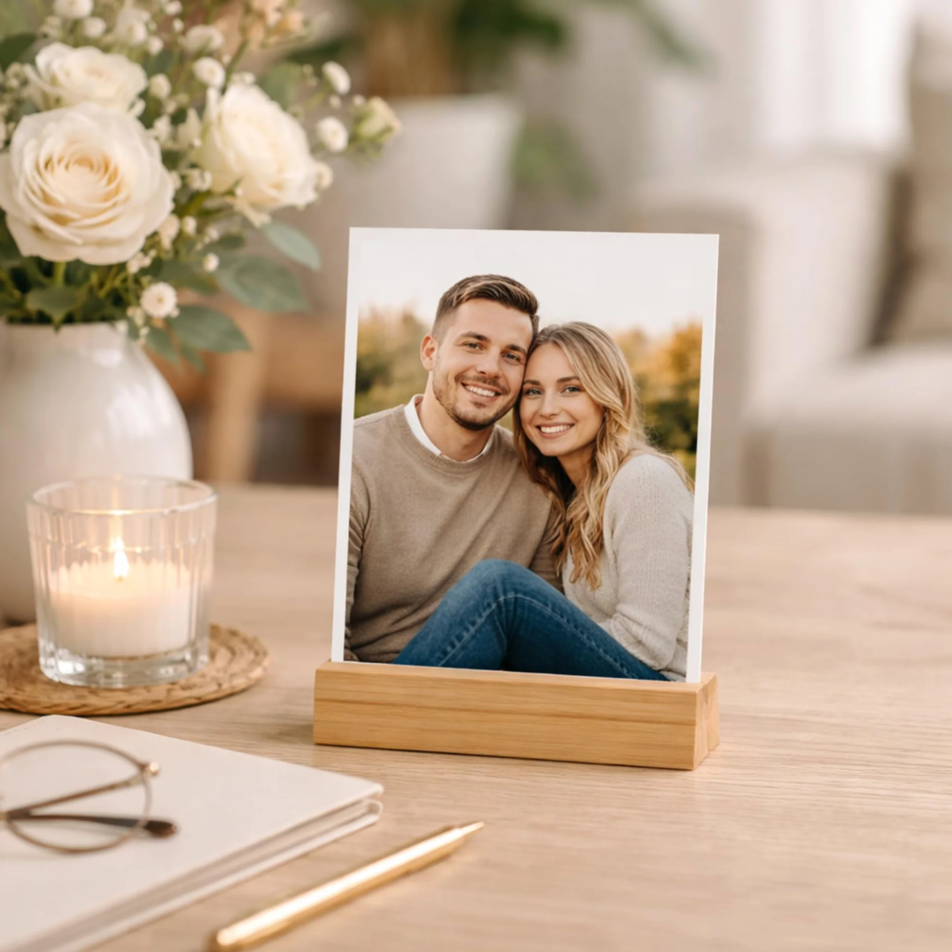 ECENCE 20 Pezzi Segnaposto Legno, Porta Carte Legno, Porta numeri da tavolo per matrimoni, Portacarte die Nome, Porta Foto, Porta menù per ristoranti, Compleanni e feste