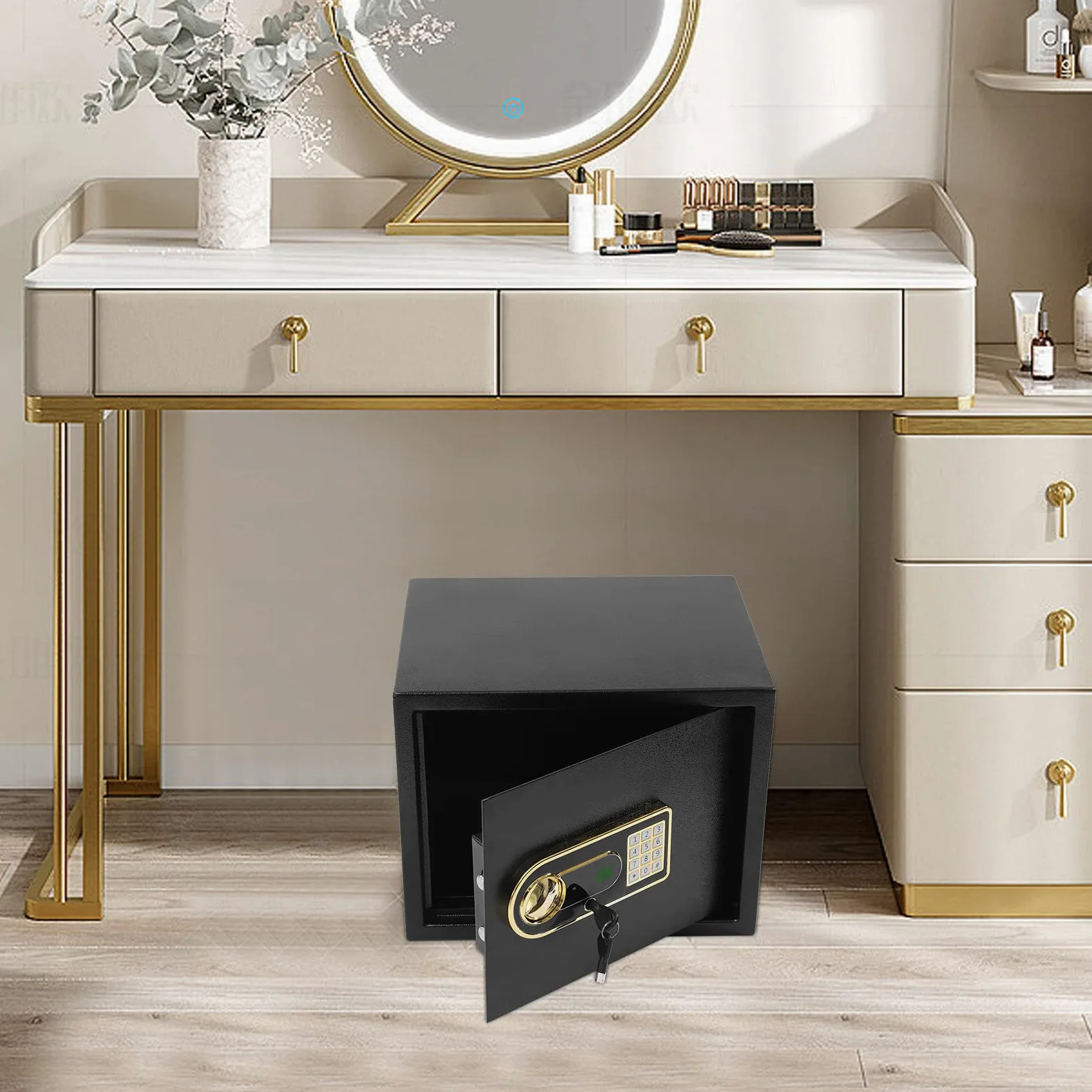 Cassaforte da 30 l per casa, cassaforte ignifuga, impermeabile, per monete, cassaforte digitale per mobili, cassaforte per munizioni, armi, contanti, gioielli, documenti A4