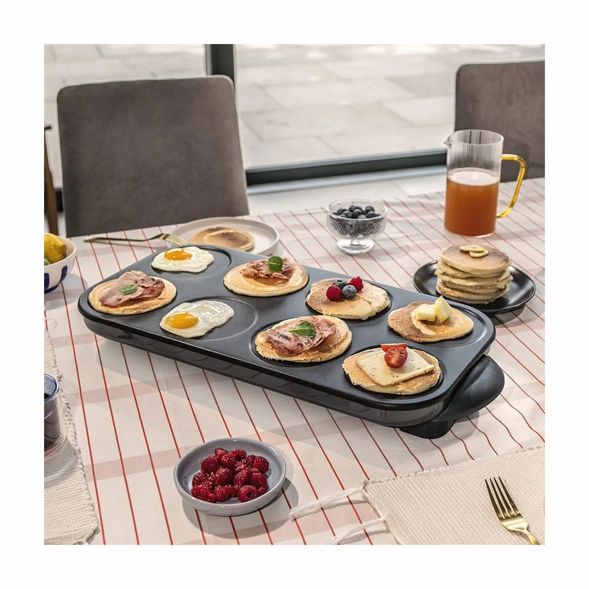 Domoclip crepiera 1500w 8x12cm multi pancake doc186