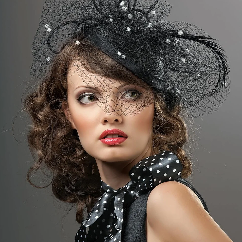 FINGERINSPIRE 6 cappelli a forma di goccia in 3 colori, 10 x 12,7 cm, Eva Sinamay a forma di goccia, fascinator per cappelli fai da te
