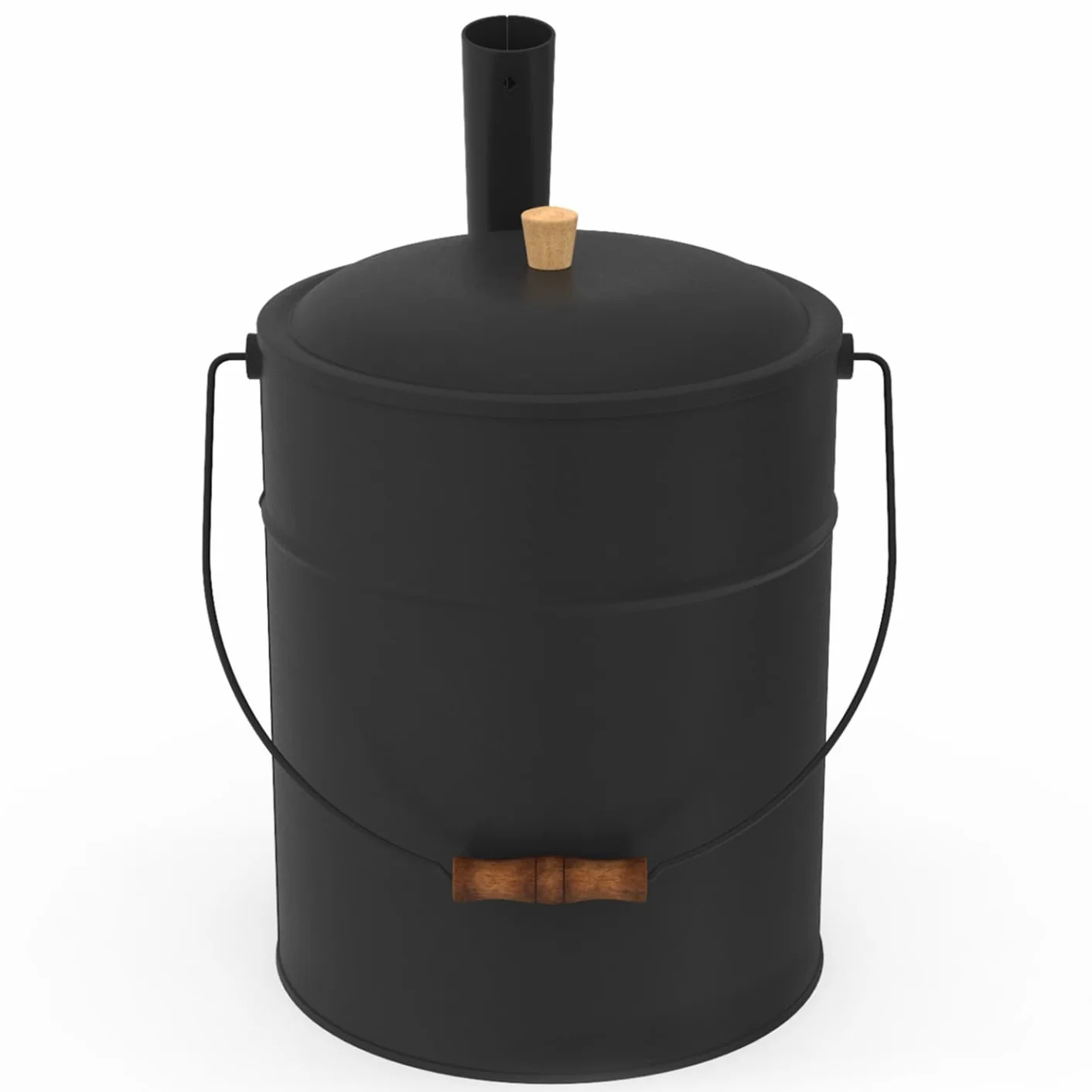 IDMarket - Cubo de cenizas de 15 kg con pala para cenizas