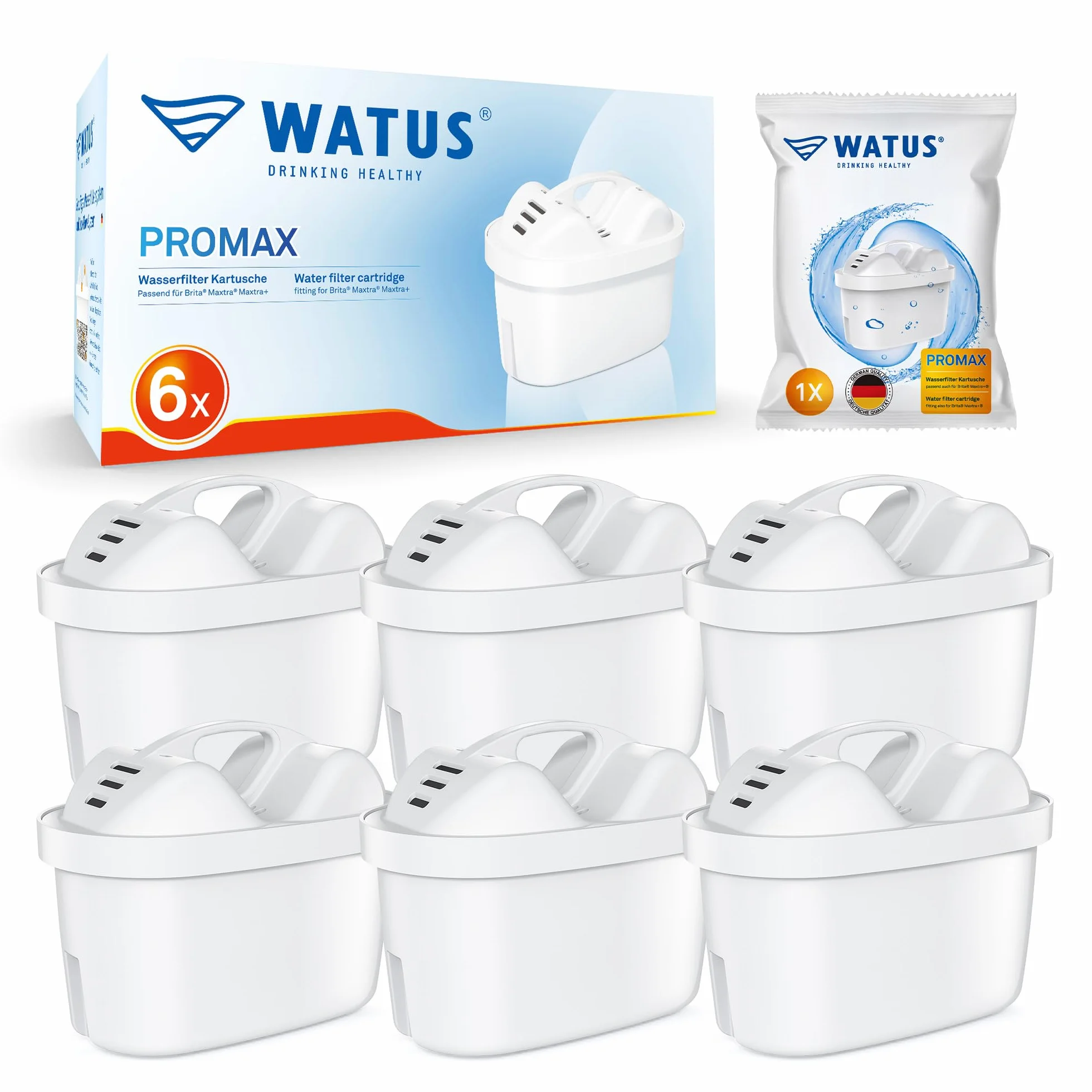 Filtri Compatibili BRITA Maxtra+ Maxtra Pro Maxtra Plus Made in Germany Riducono Piombo Cloro Metalli Pesanti Calcare (6)