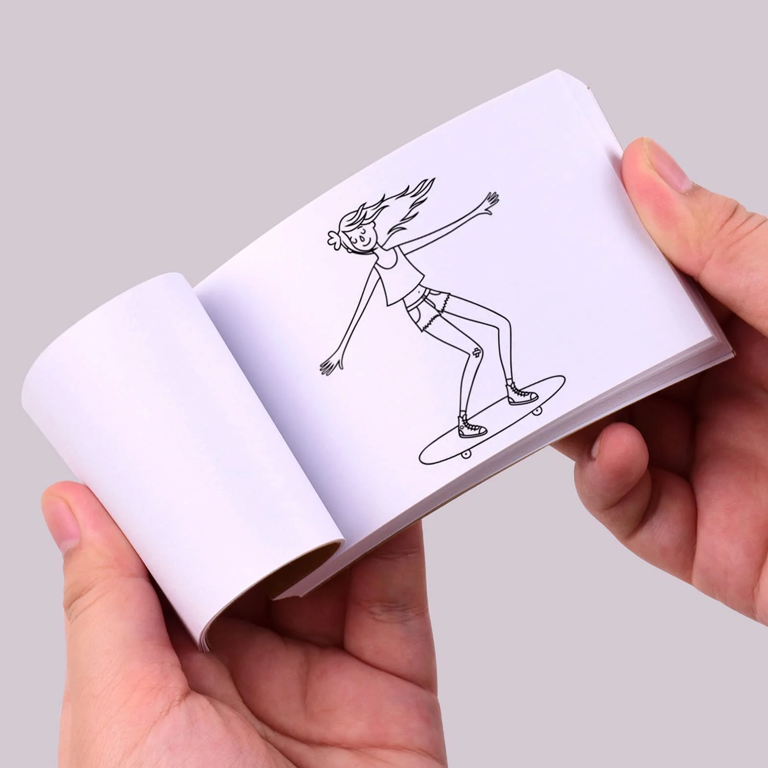 Irfora Kit libro pieghevole con Mini Pad Light Box LED Design Tablet con Foro 300 Fogli Flipbook Carta Viti di giunzione per Disegno Aniione Schizzo Creazione