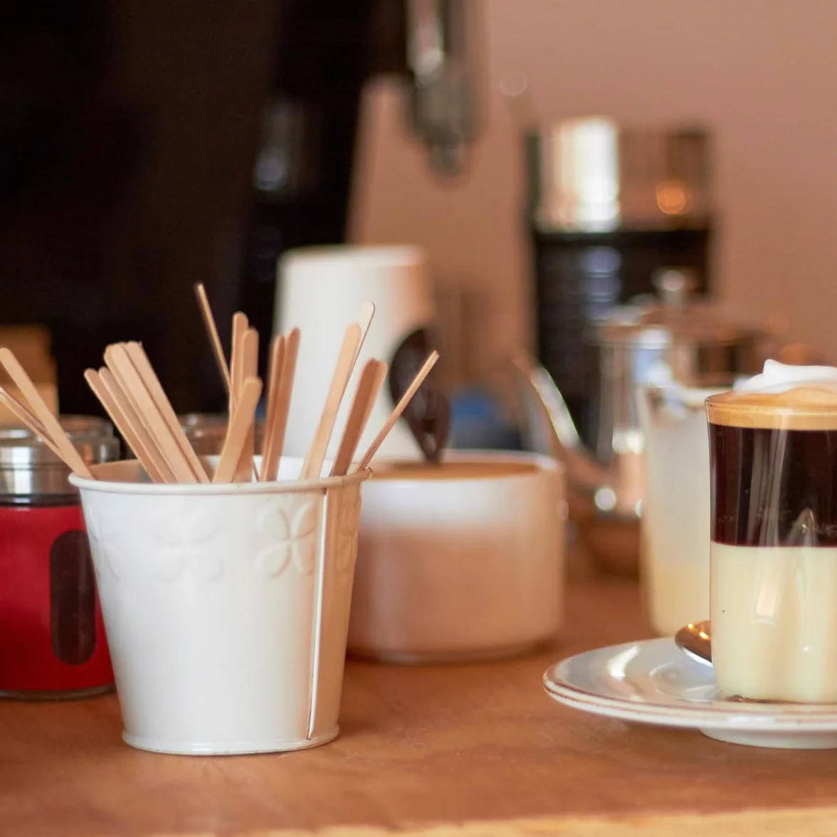 Bacchette da caffè in legno 14 cm 500 pezzi biodegradabili