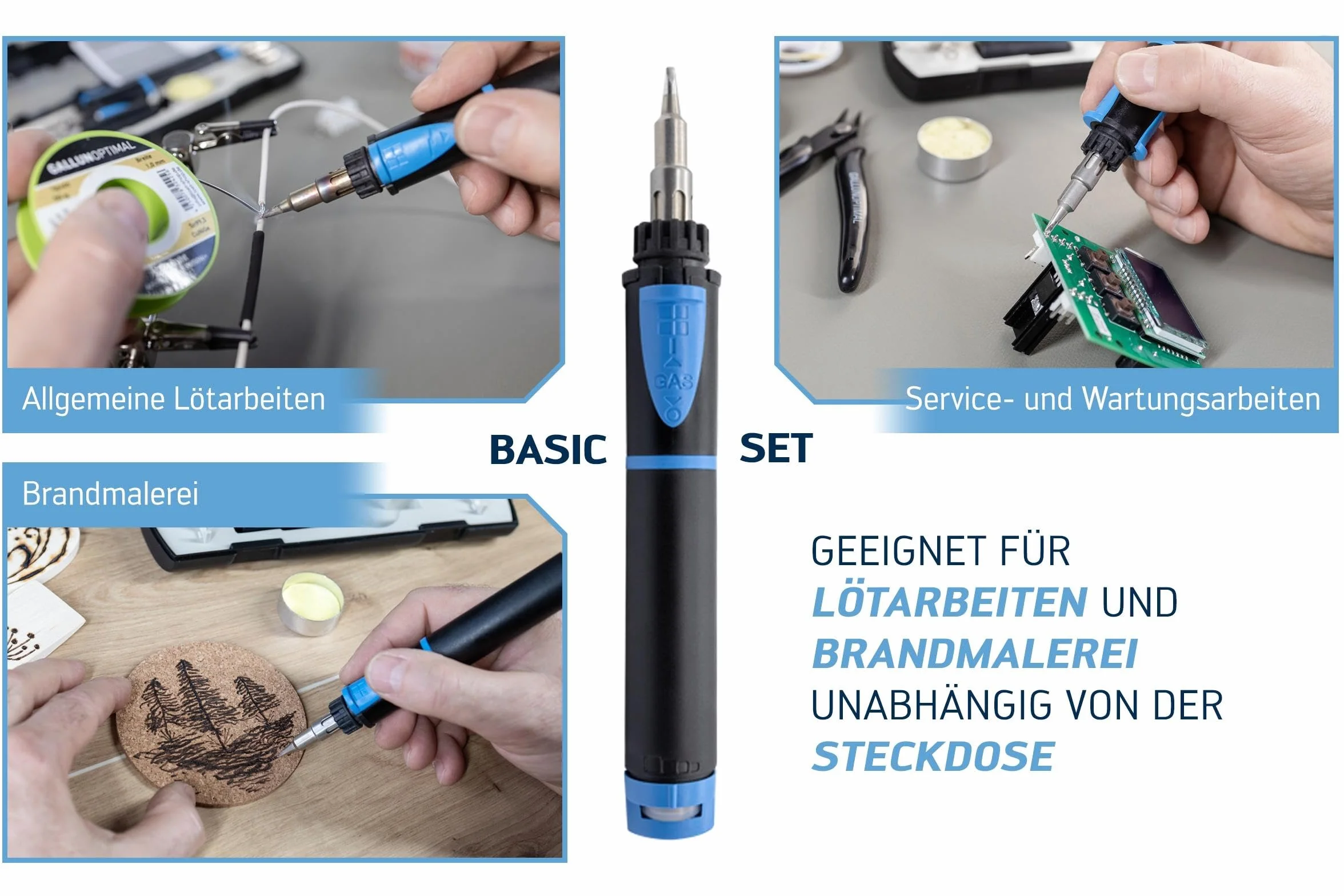 Ersa, OG074000, Set per saldatura a gas 75 15-75W con accensione piezoelettrica