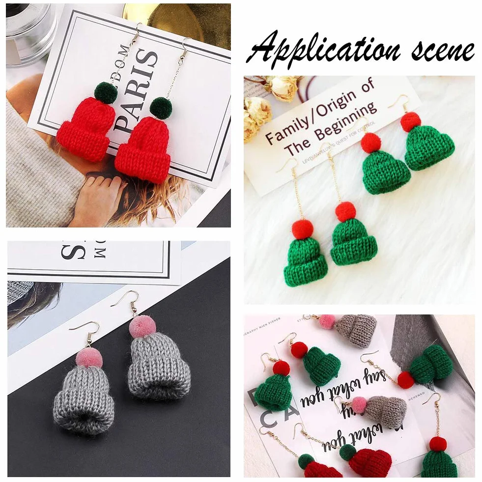 Set di 60 Mini Cappelli A Maglia, Ornamenti per Creare Gioielli Fai da Te