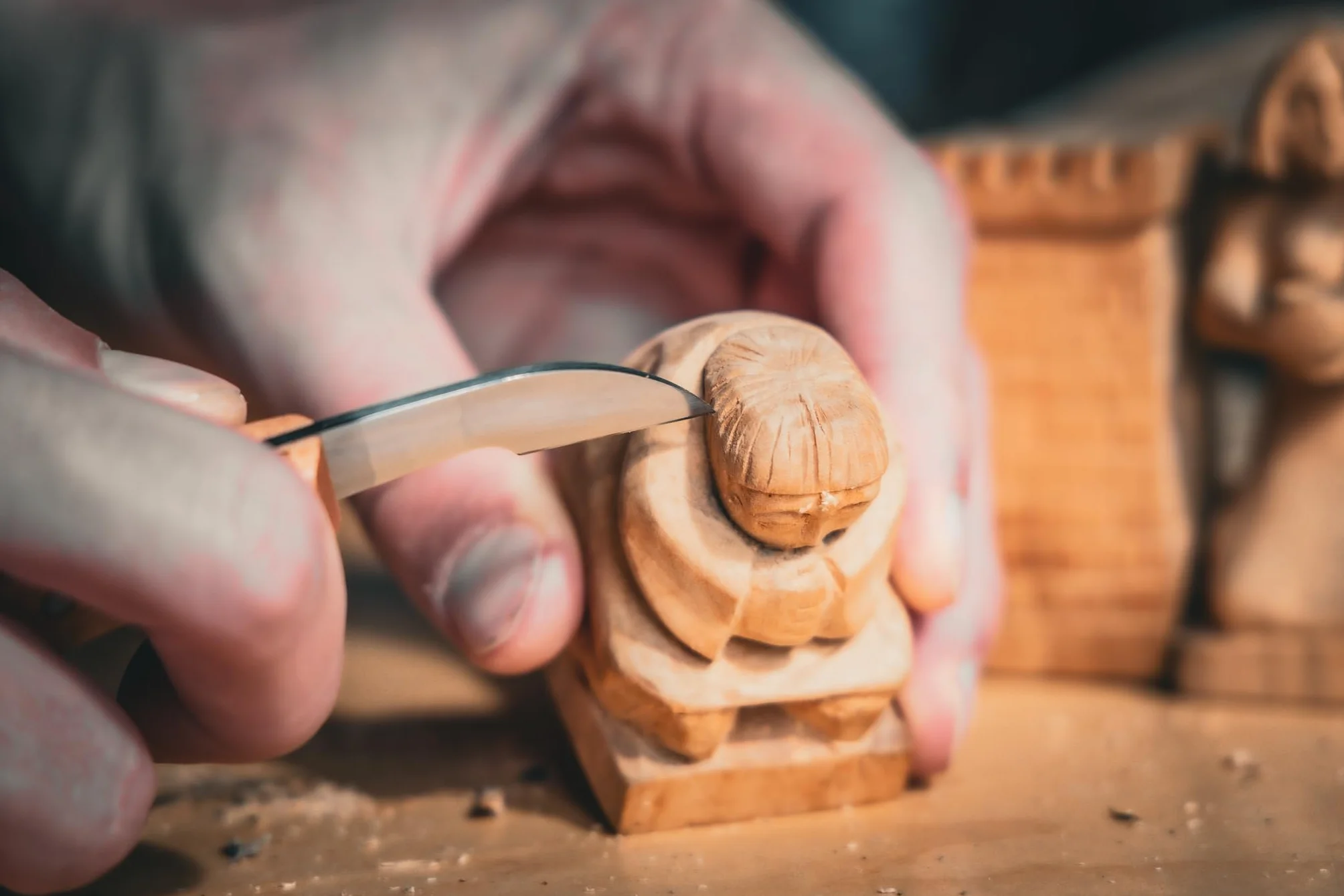 Serie 5 sgorbie e 2 coltelli da scultore Stubai
