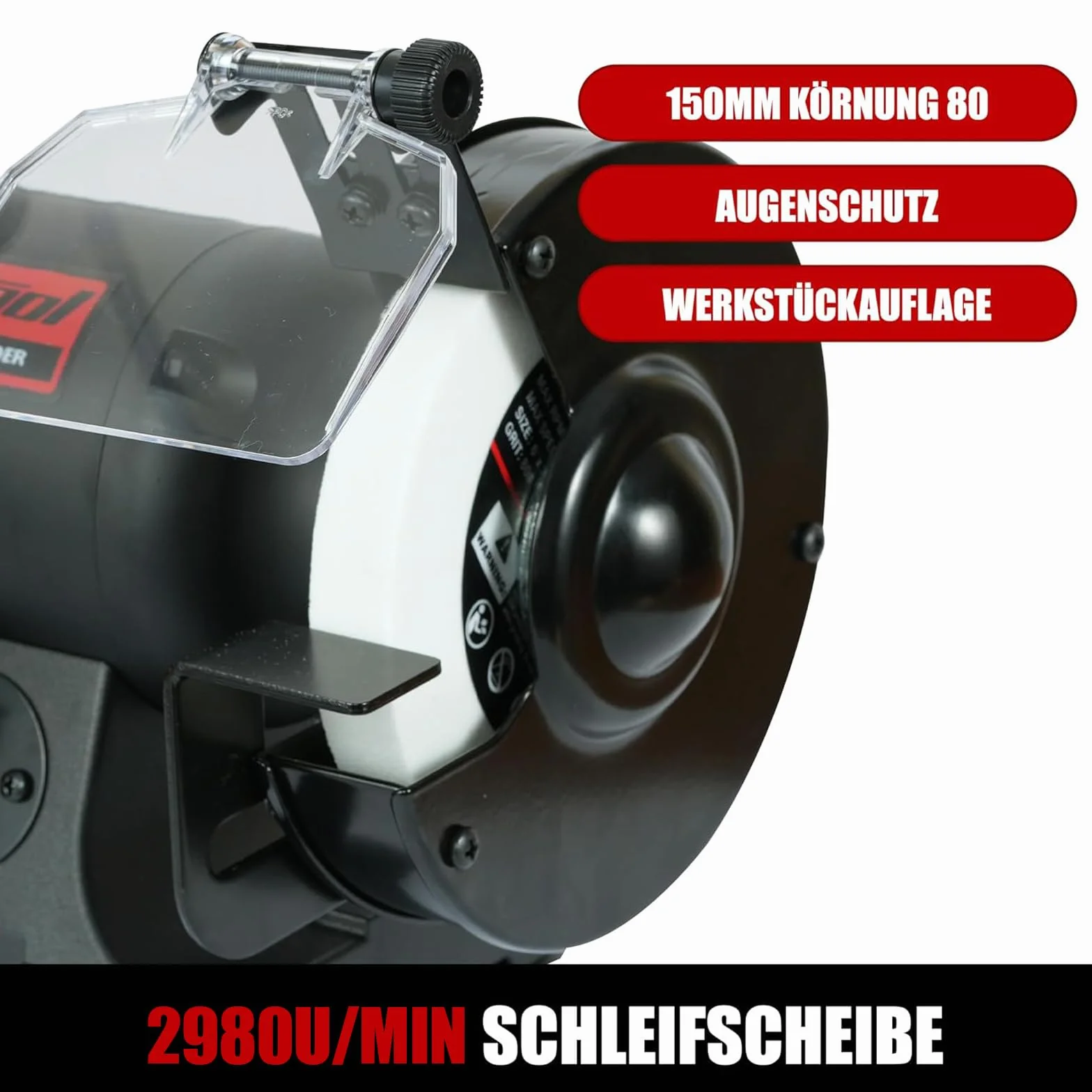 BUCKTOOL Levigatrice a nastro e mola combinata, 250 W, nastro 25,4 x 762 mm e disco da 150 mm, levigatrice a nastro in metallo