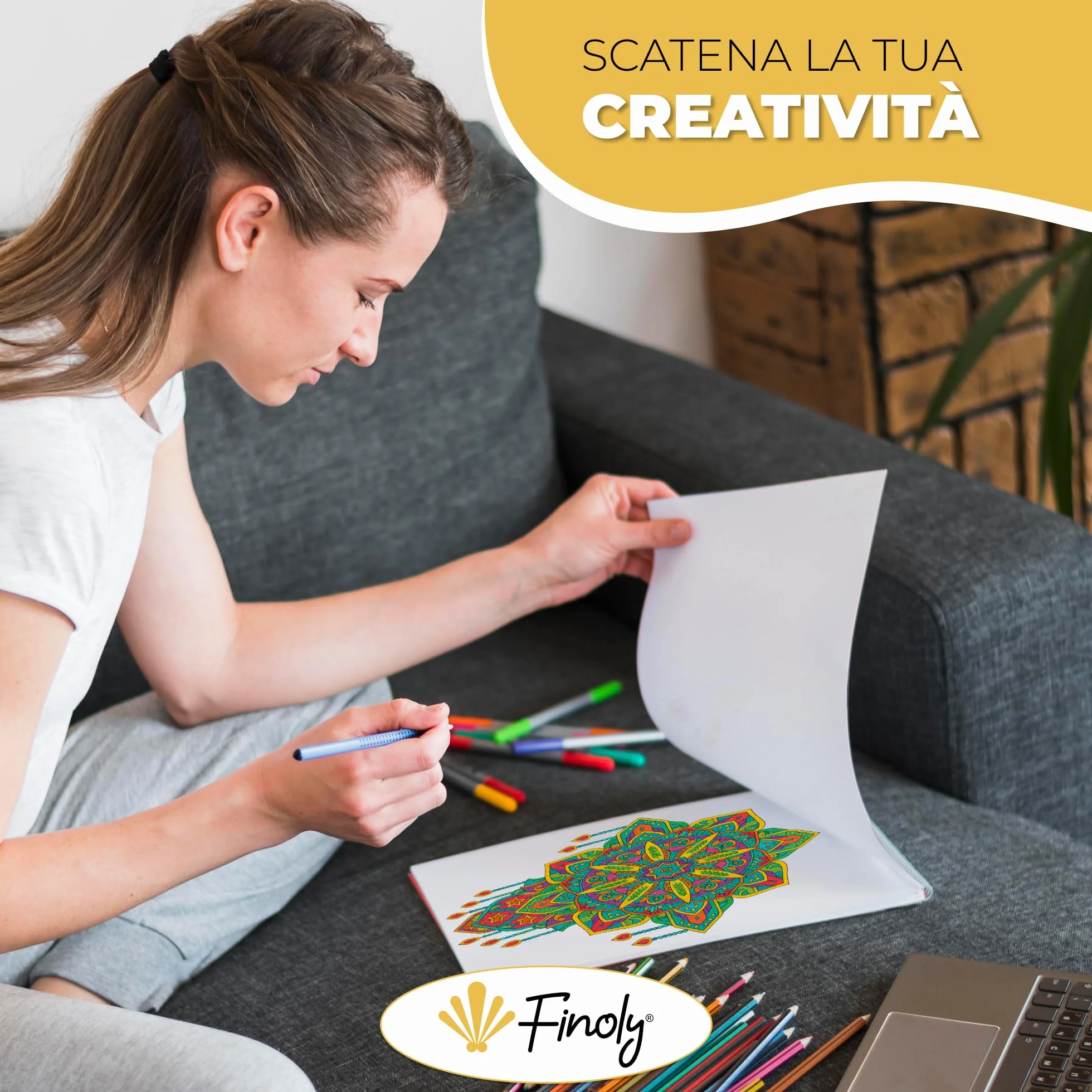 Libro mandala da colorare per adulti A4 30 illustrazioni originali Carta Premium Rilegatura a spirale Volume 1
