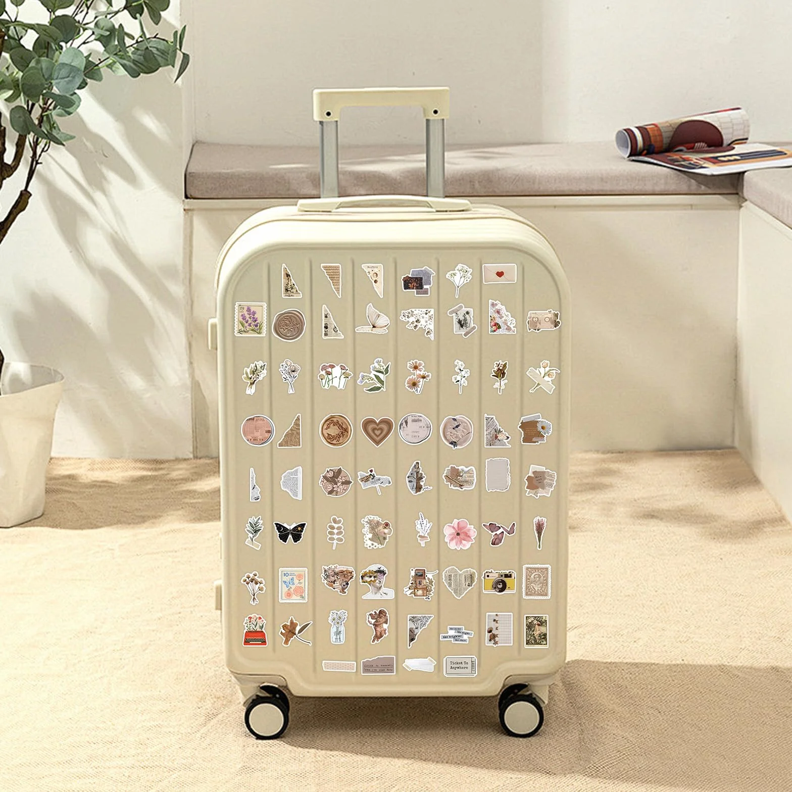 120 pezzi stickers, adesivi vintage, adesivi scrapbooking, quaderni artigianali fai da te sticker aesthetic