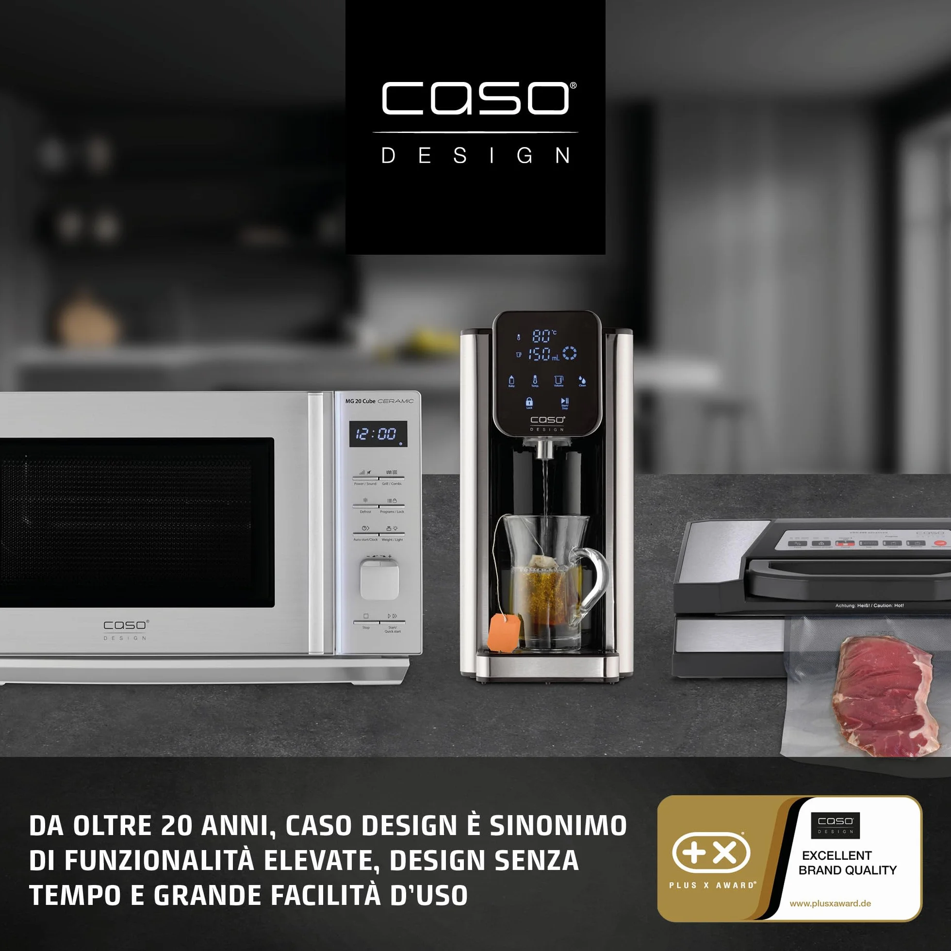 Caso 2930 cm 1300 Design crepes Maker con ampia superficie di cottura, diametro 33 cm, 1300 W